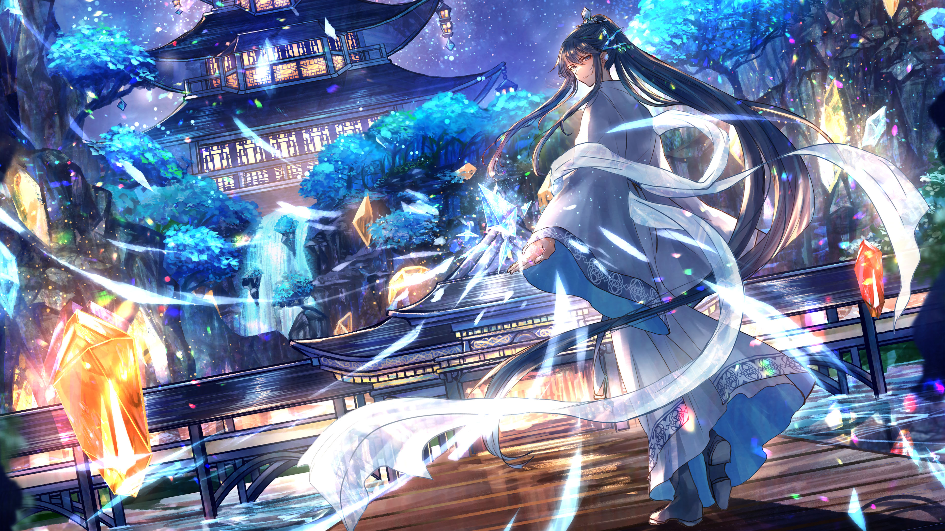 剑侠,塔楼,冰魔法,女侠