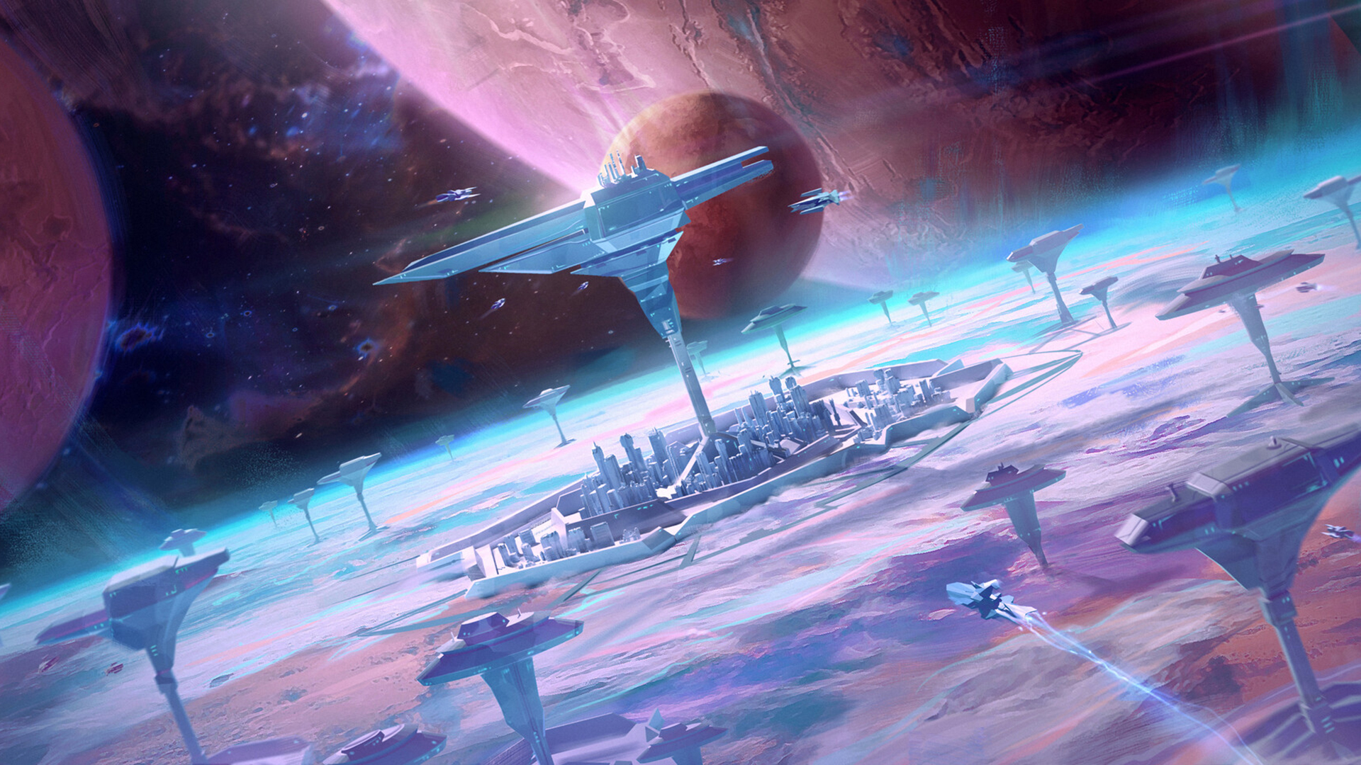 天空,外星球,宇宙,宇宙飞船