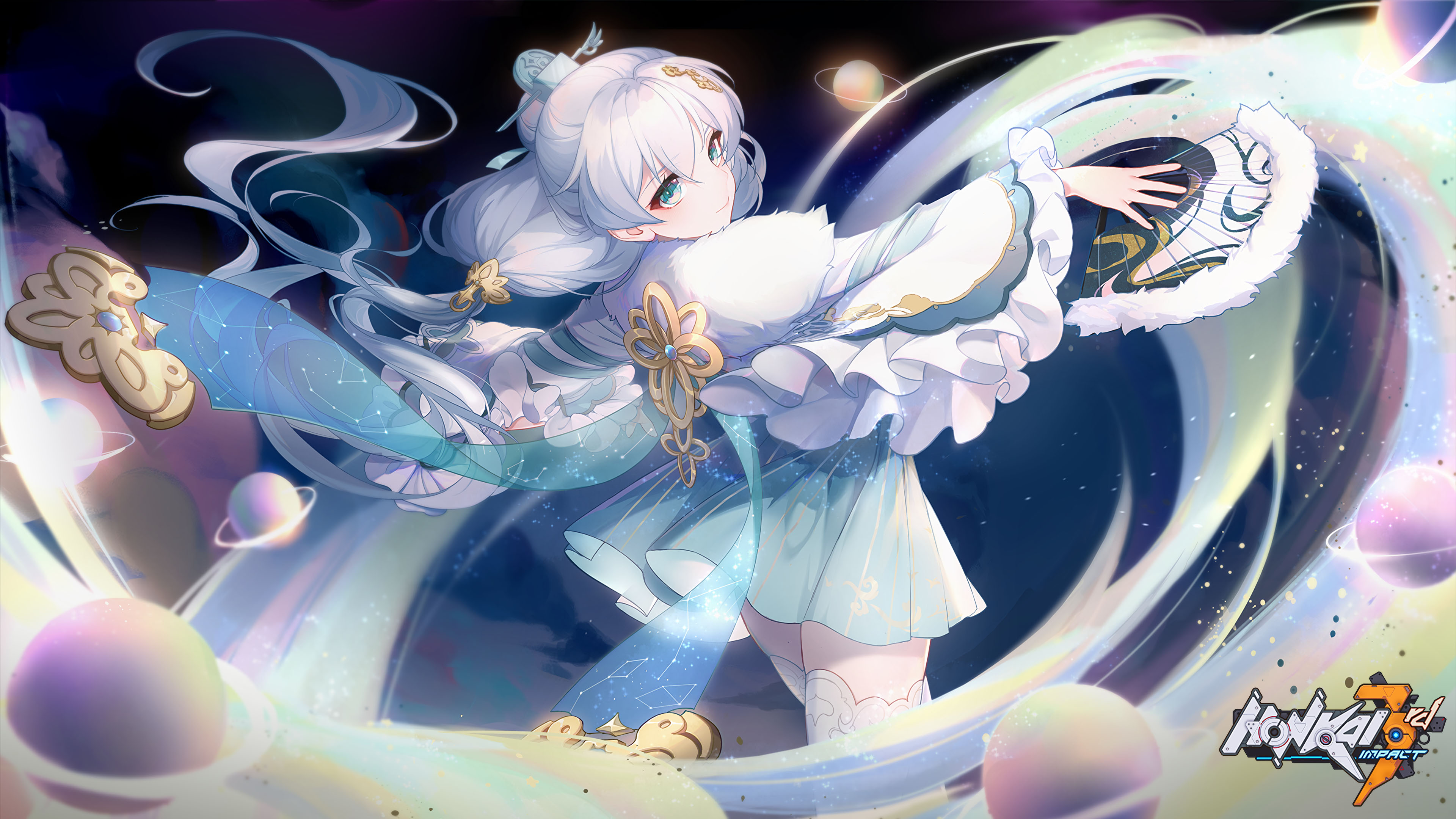 崩坏3,美少女,扇子,翩翩起舞