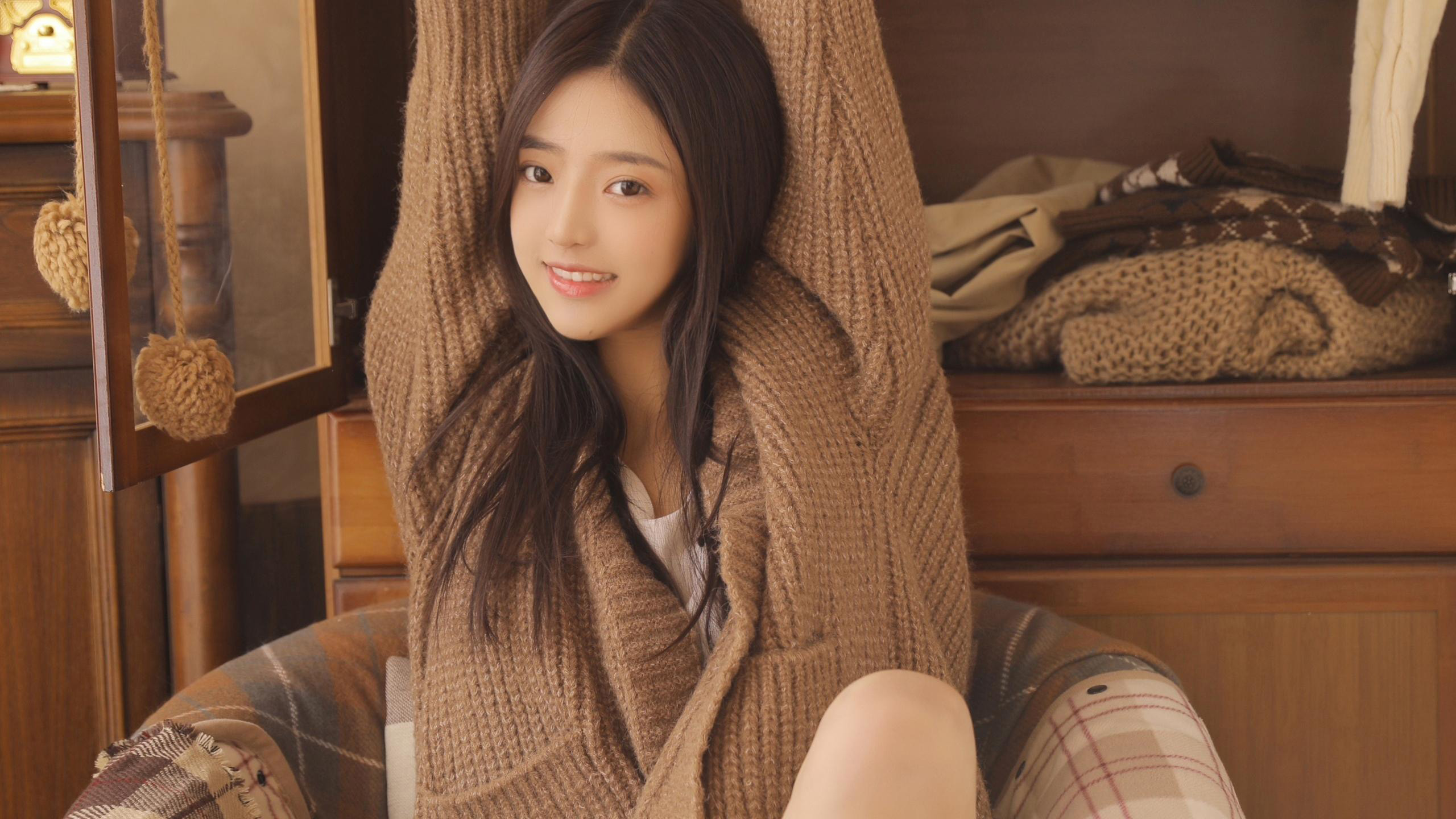 清纯,毛衣,养眼女孩,冬天来临