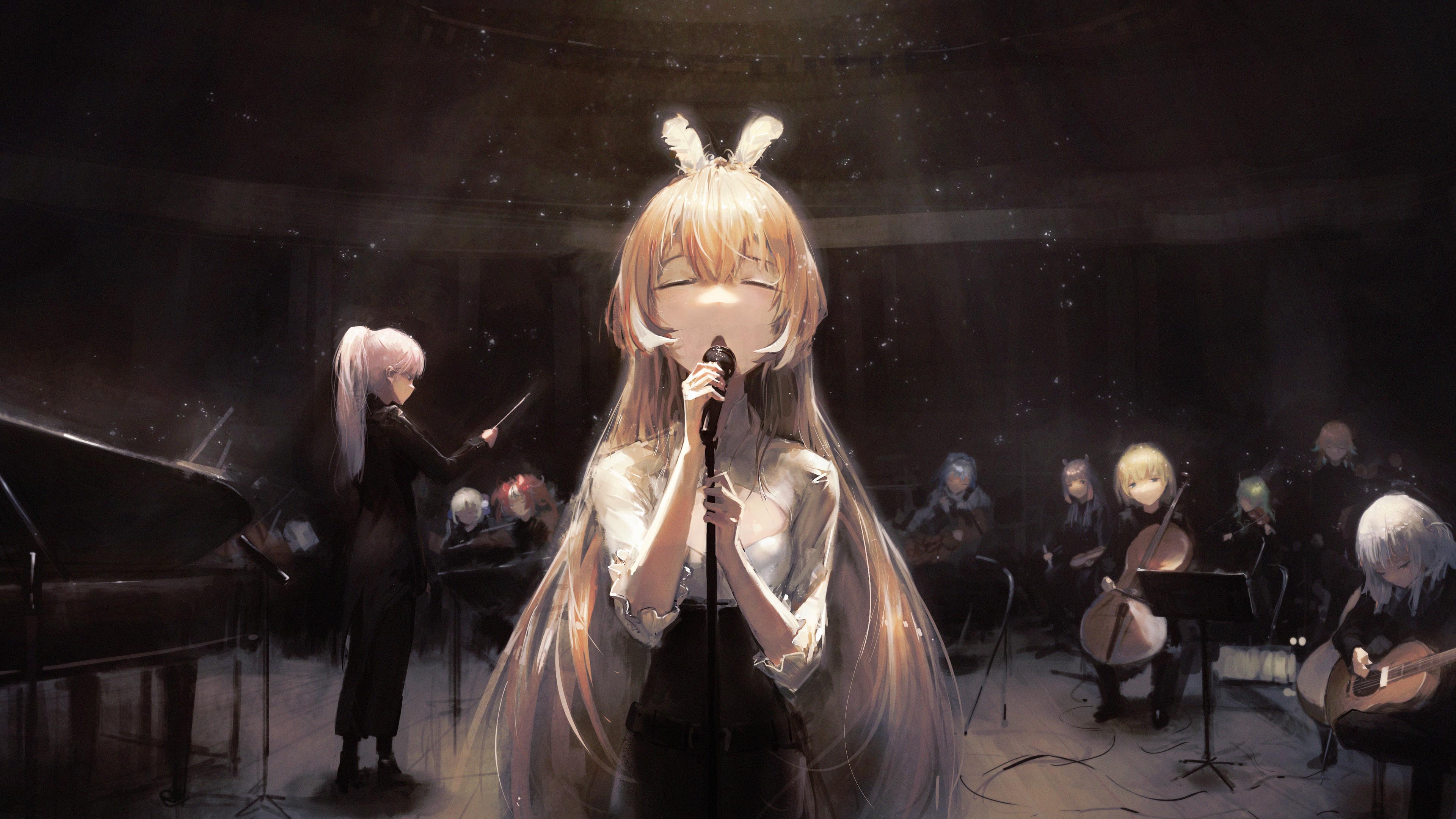 音乐会,歌手,指挥家,提琴