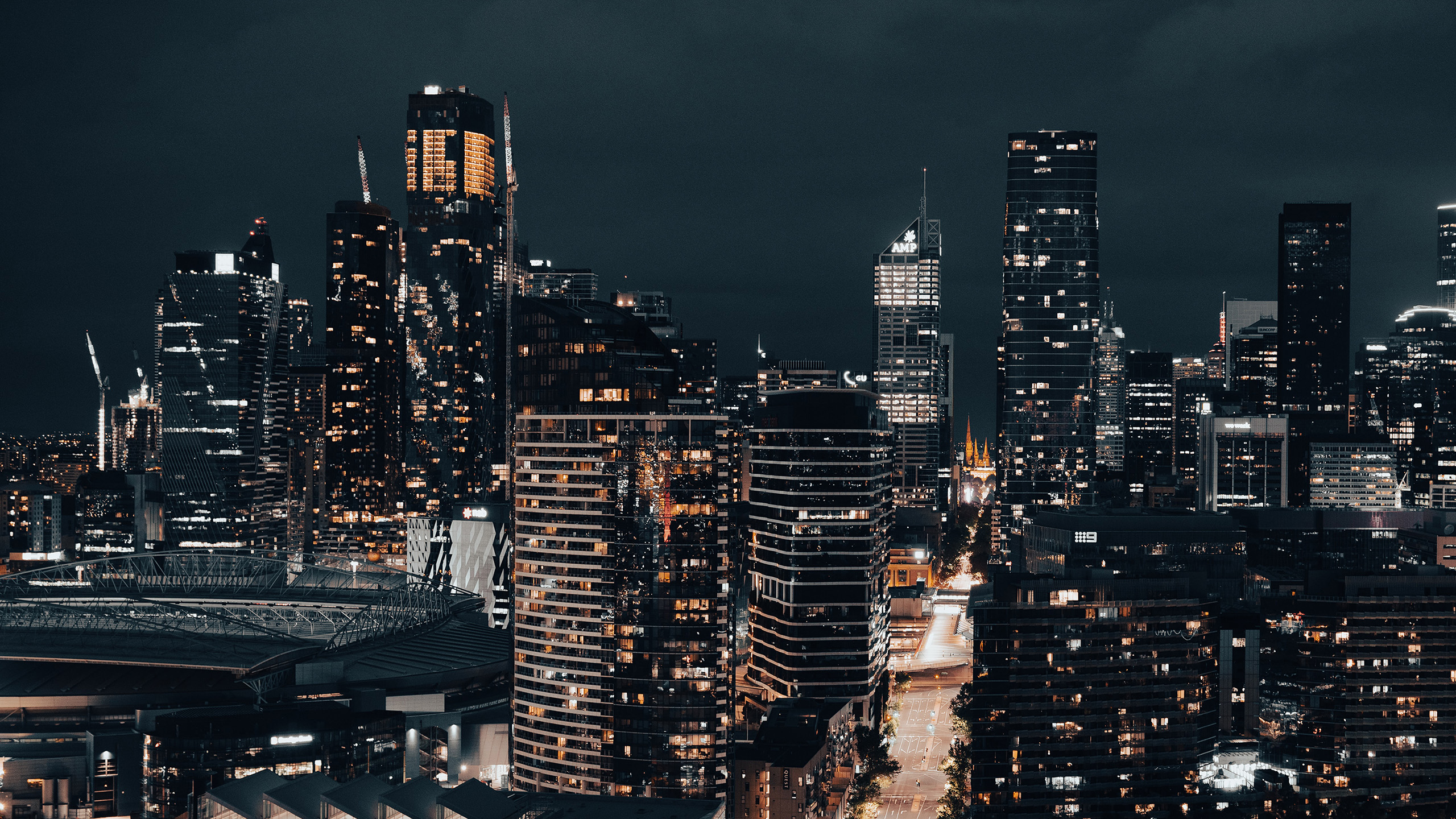 城市夜景,澳大利亚,灯火