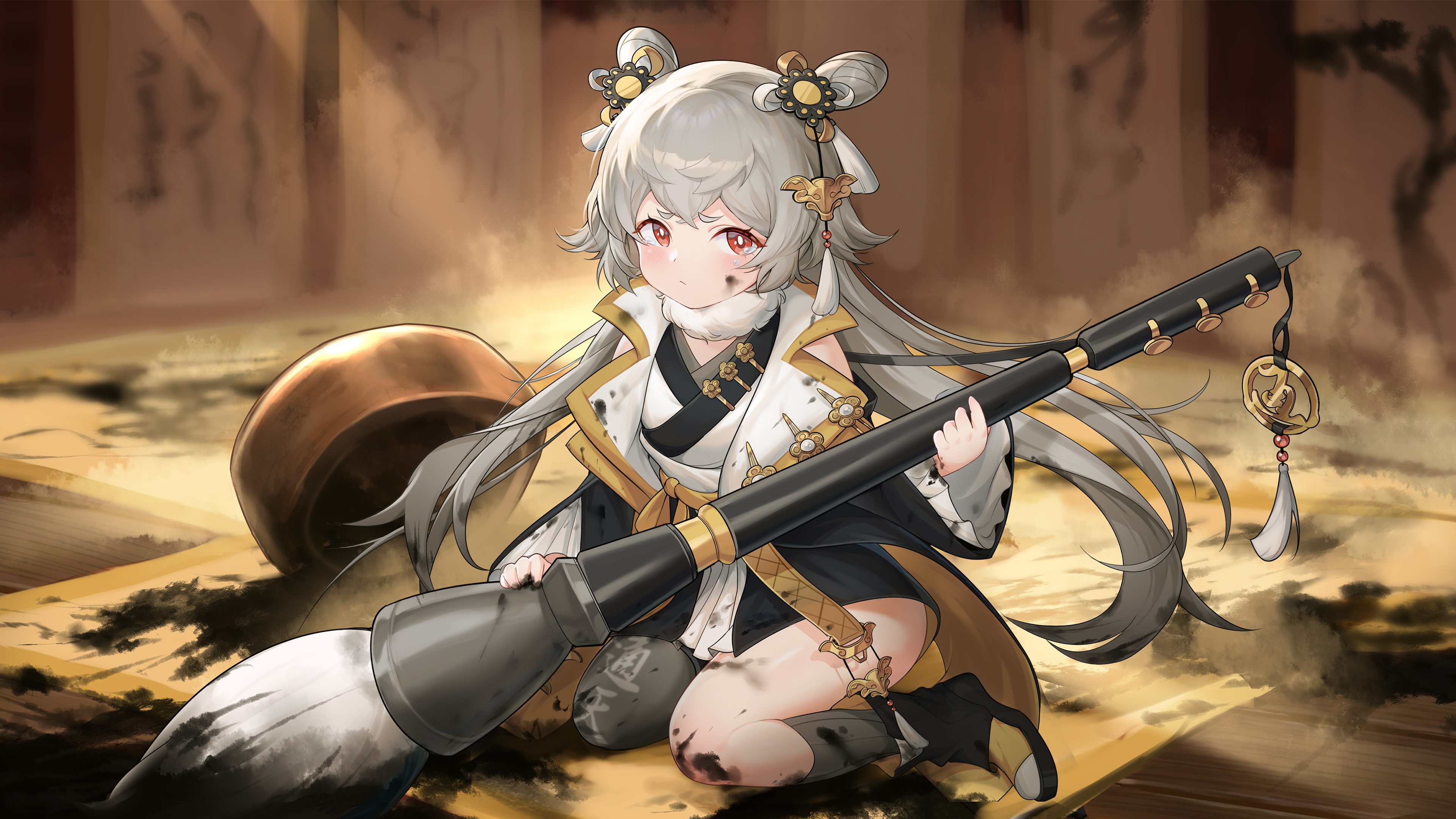 通天,毛笔,书法,写字