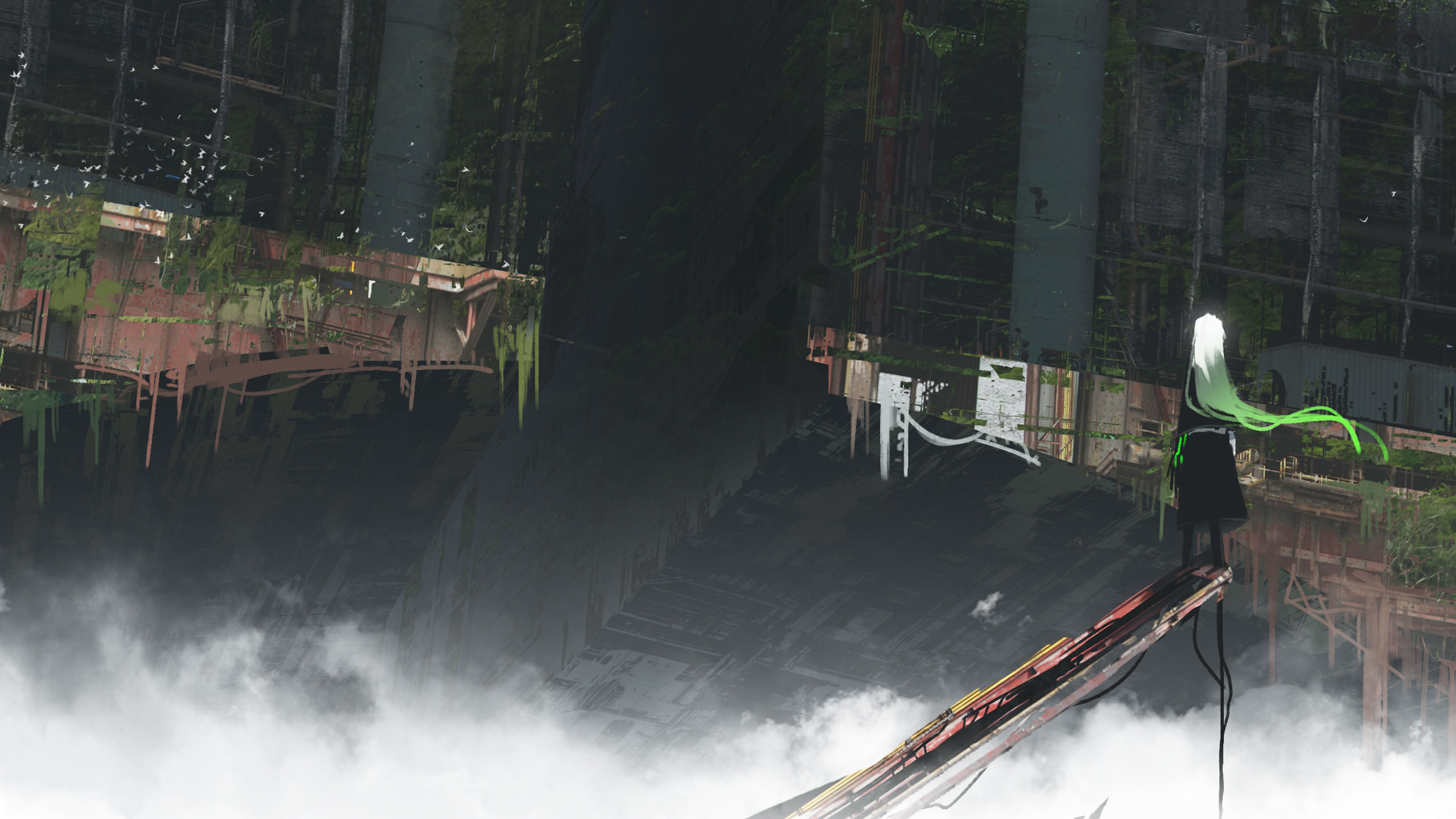 高耸入云,高手,白发,绿袍