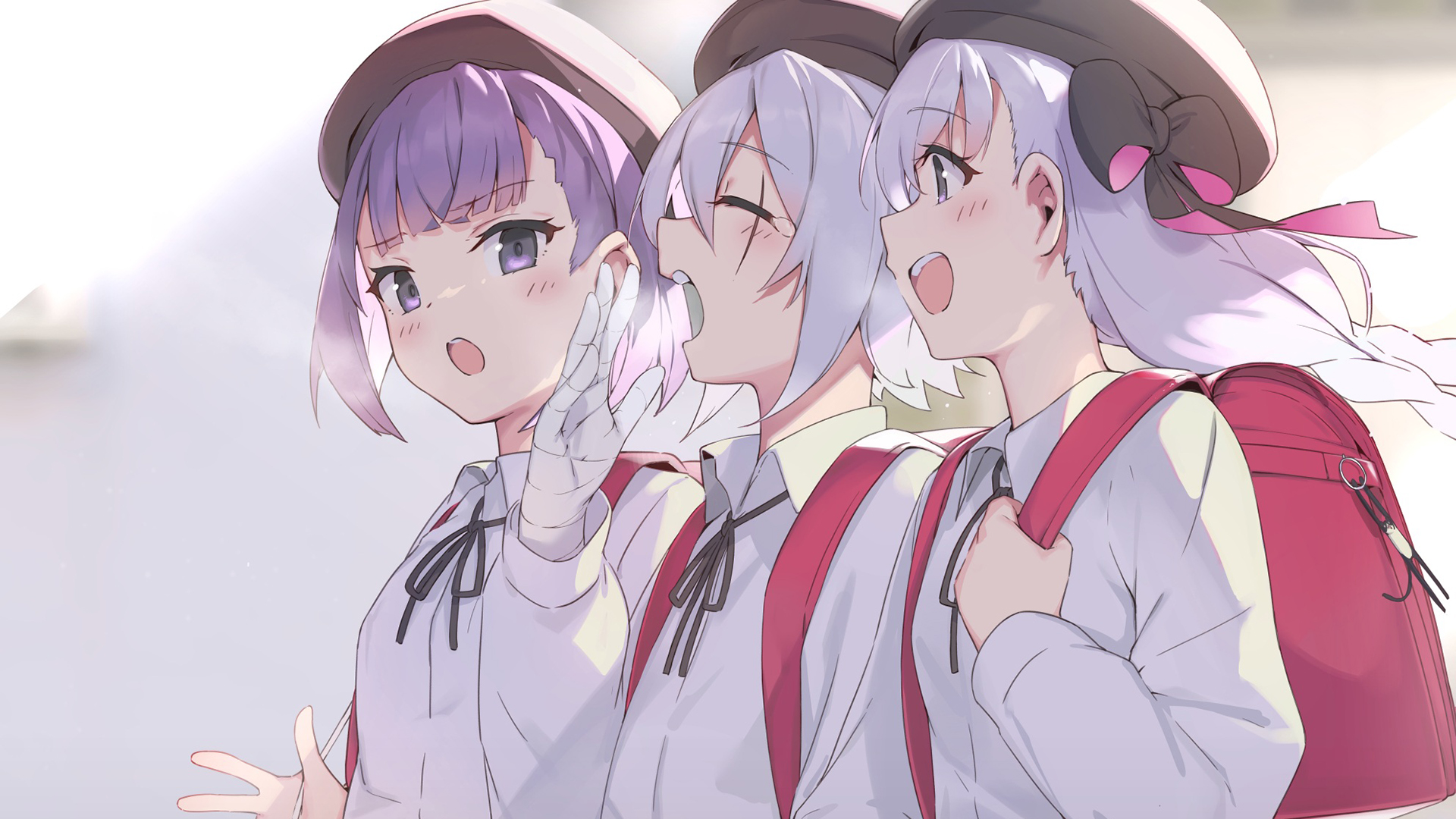 上学,清晨,书包