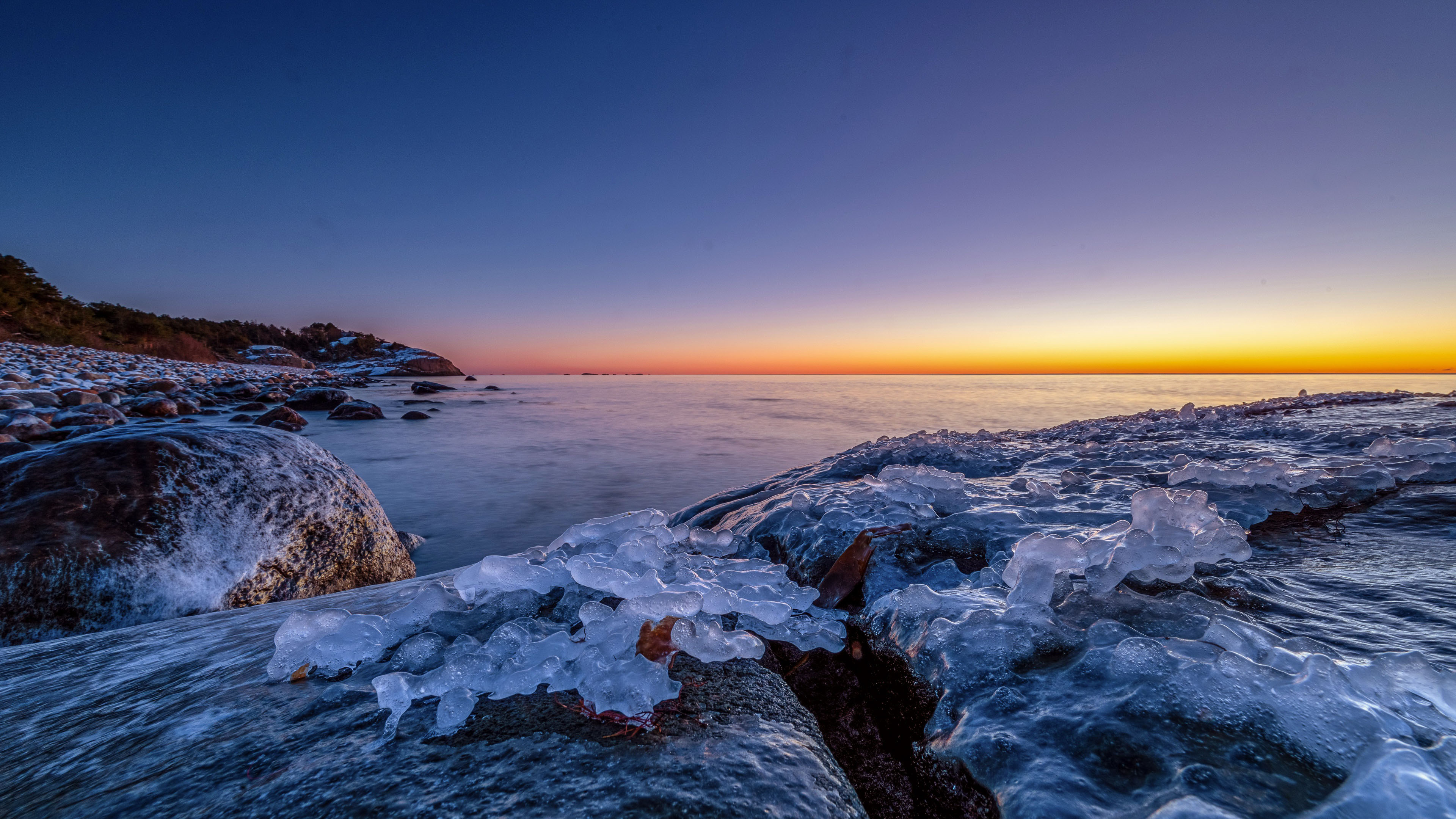 海洋天堂,冰原,日出,海岸