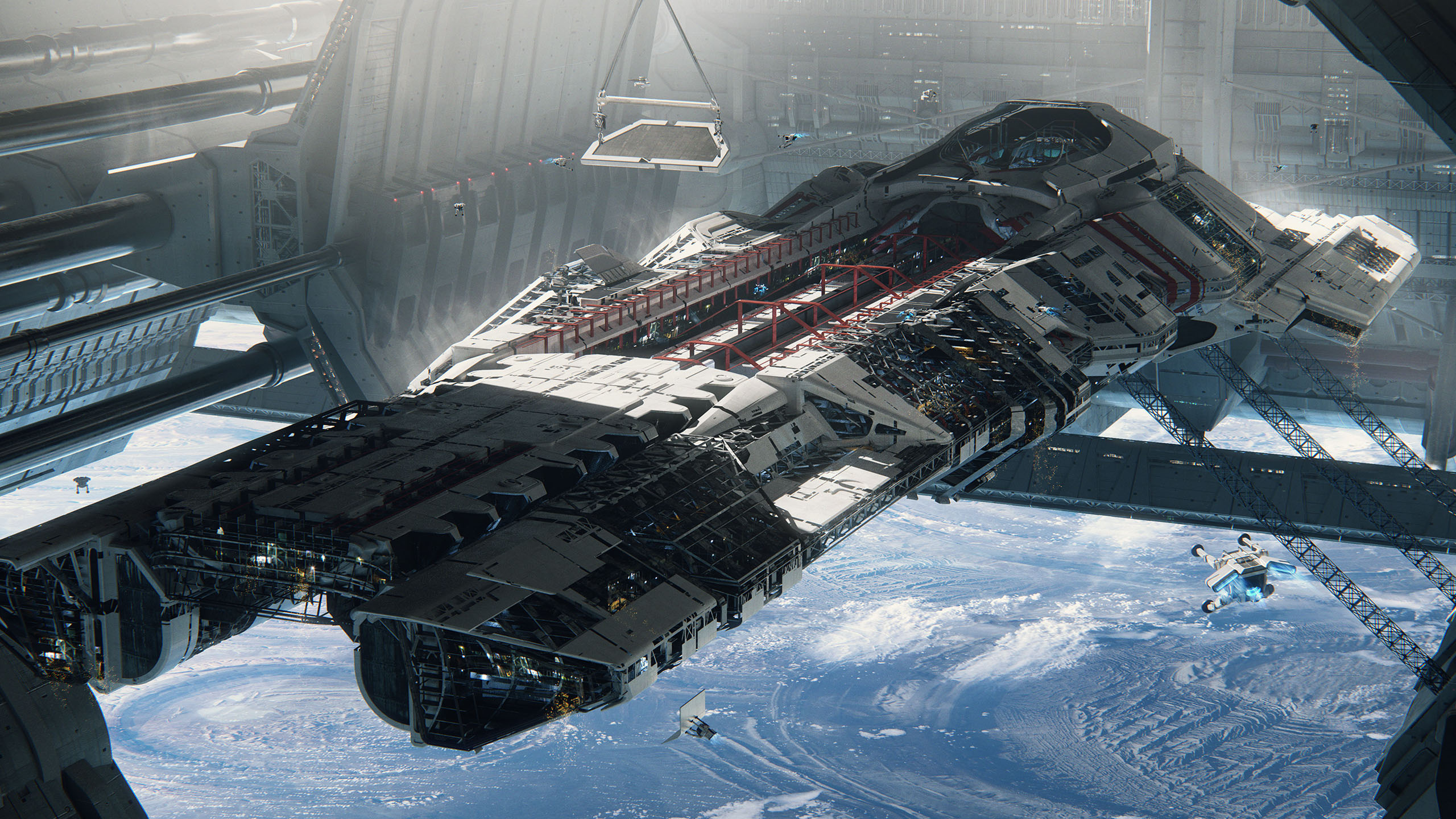 太空飞船,空间站,地球