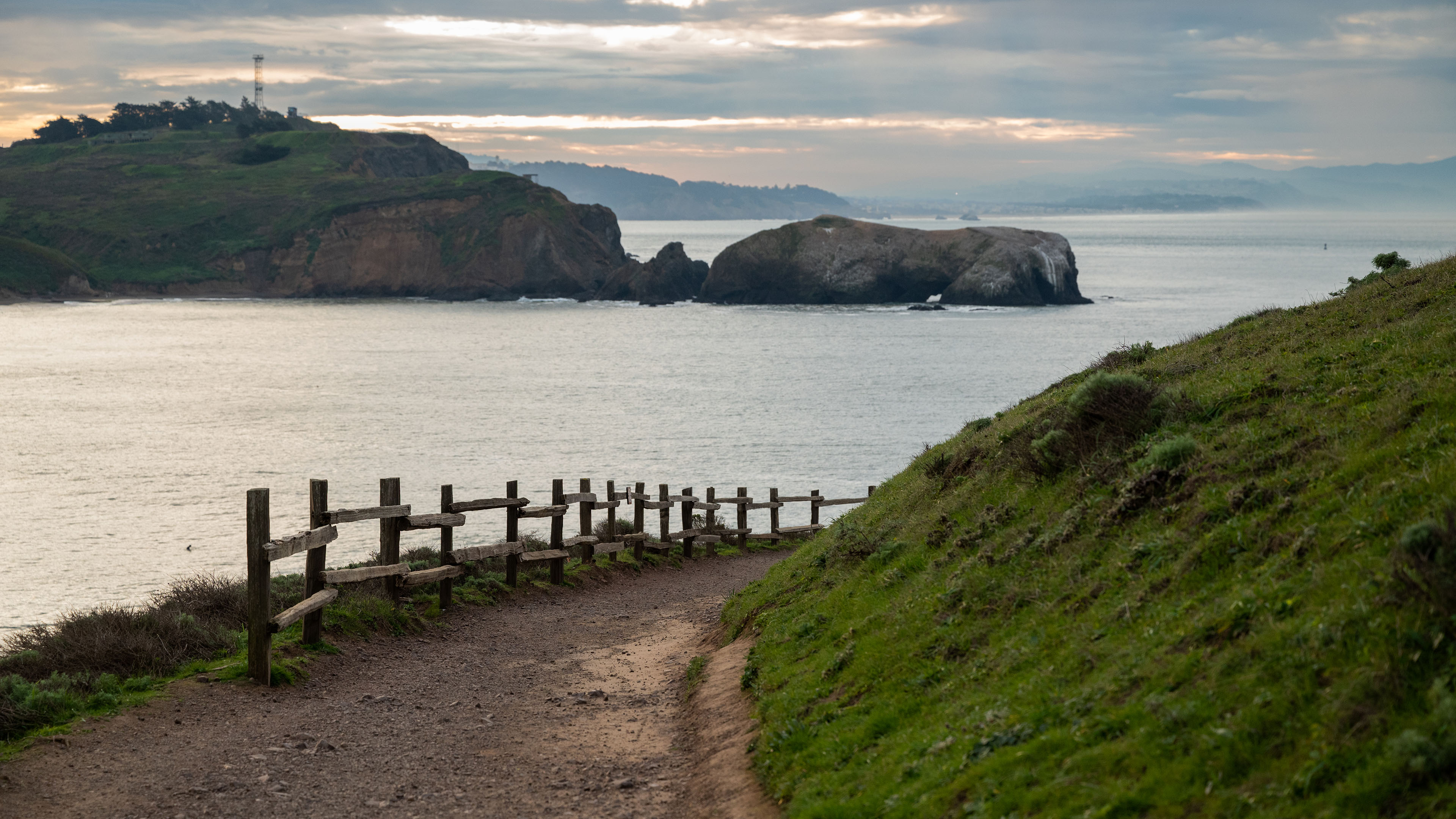 海洋天堂,栅栏,海岛,茫茫大海