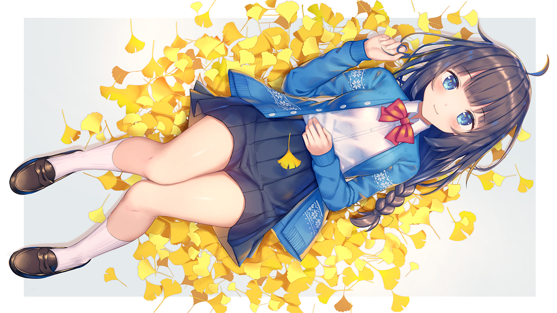 银杏,大眼女孩,校服