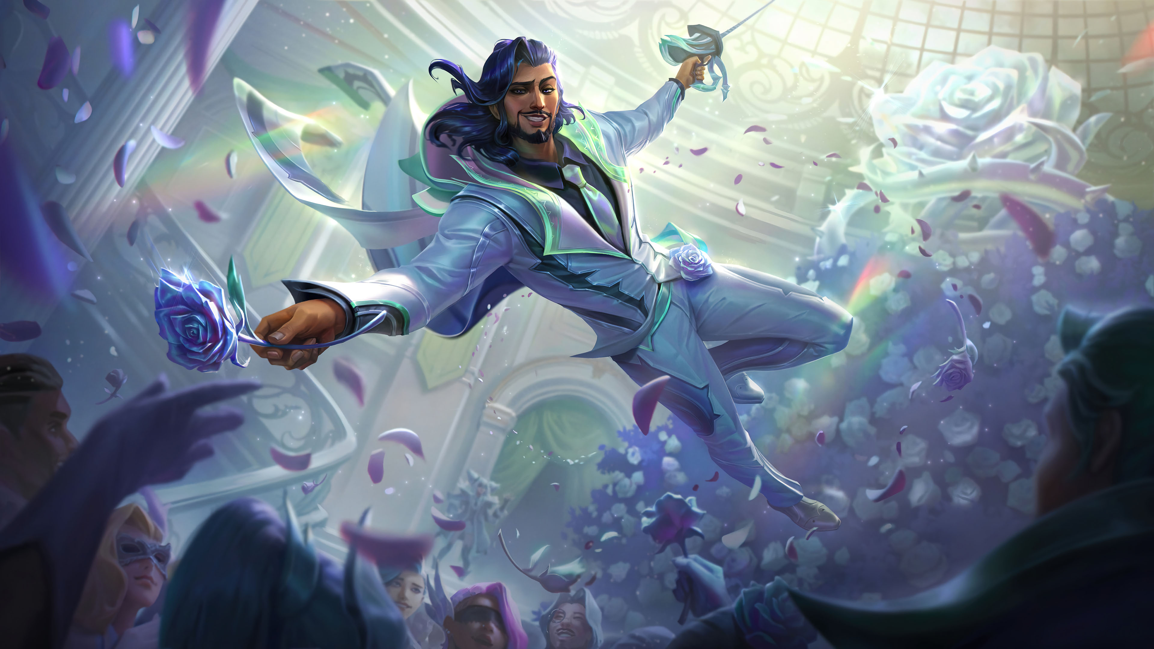 英雄联盟,LOL,阿克尚,蓝玫瑰