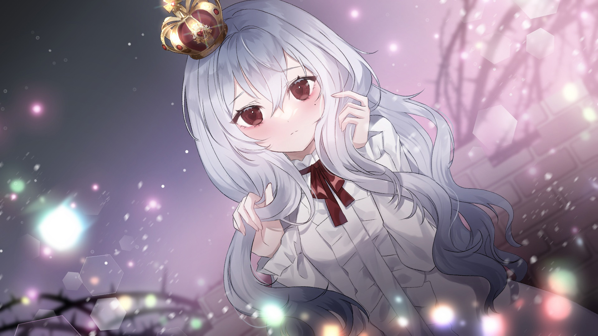 皇冠,长发女孩,梦幻