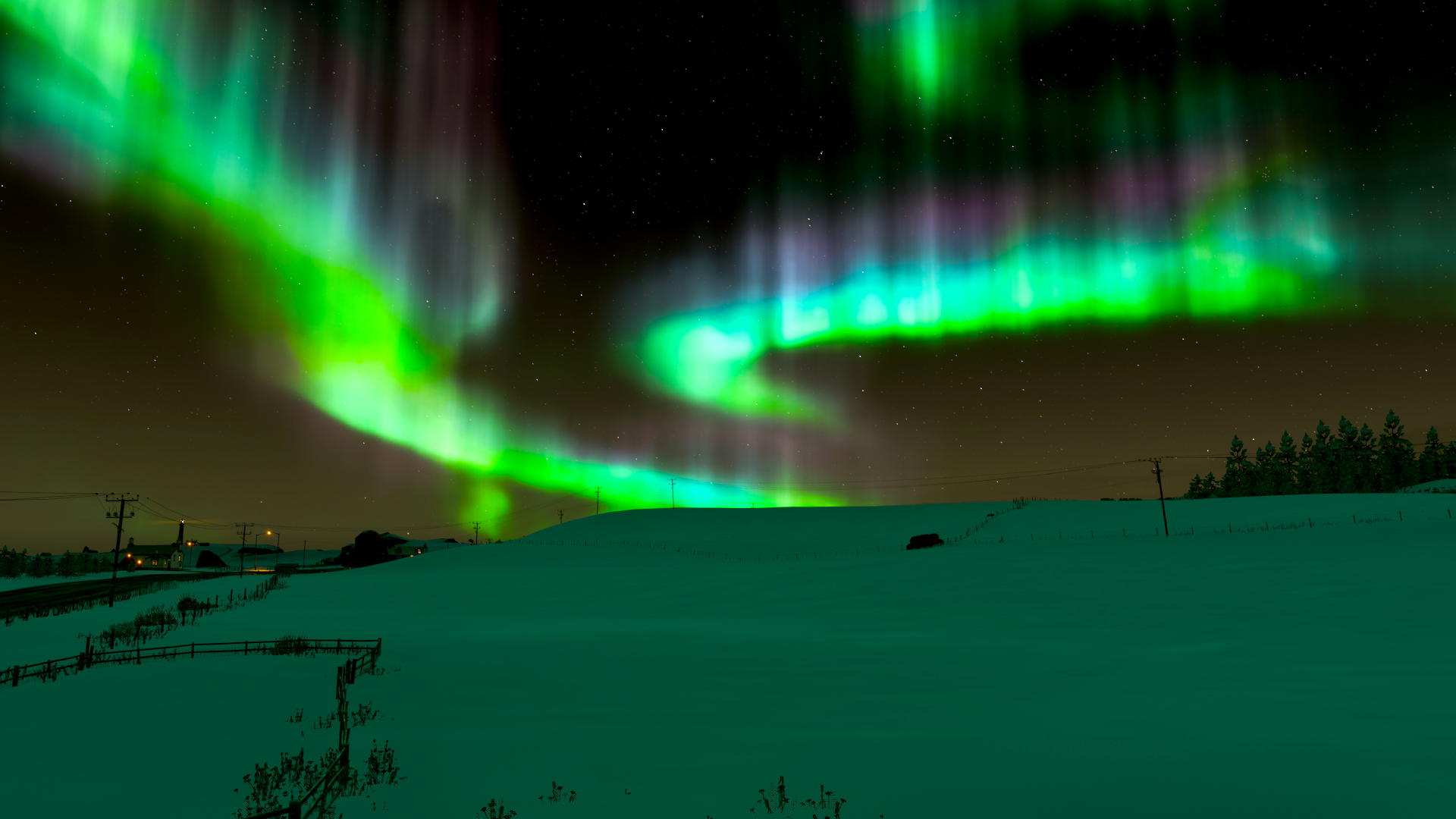 奇幻梦境,极光,神秘