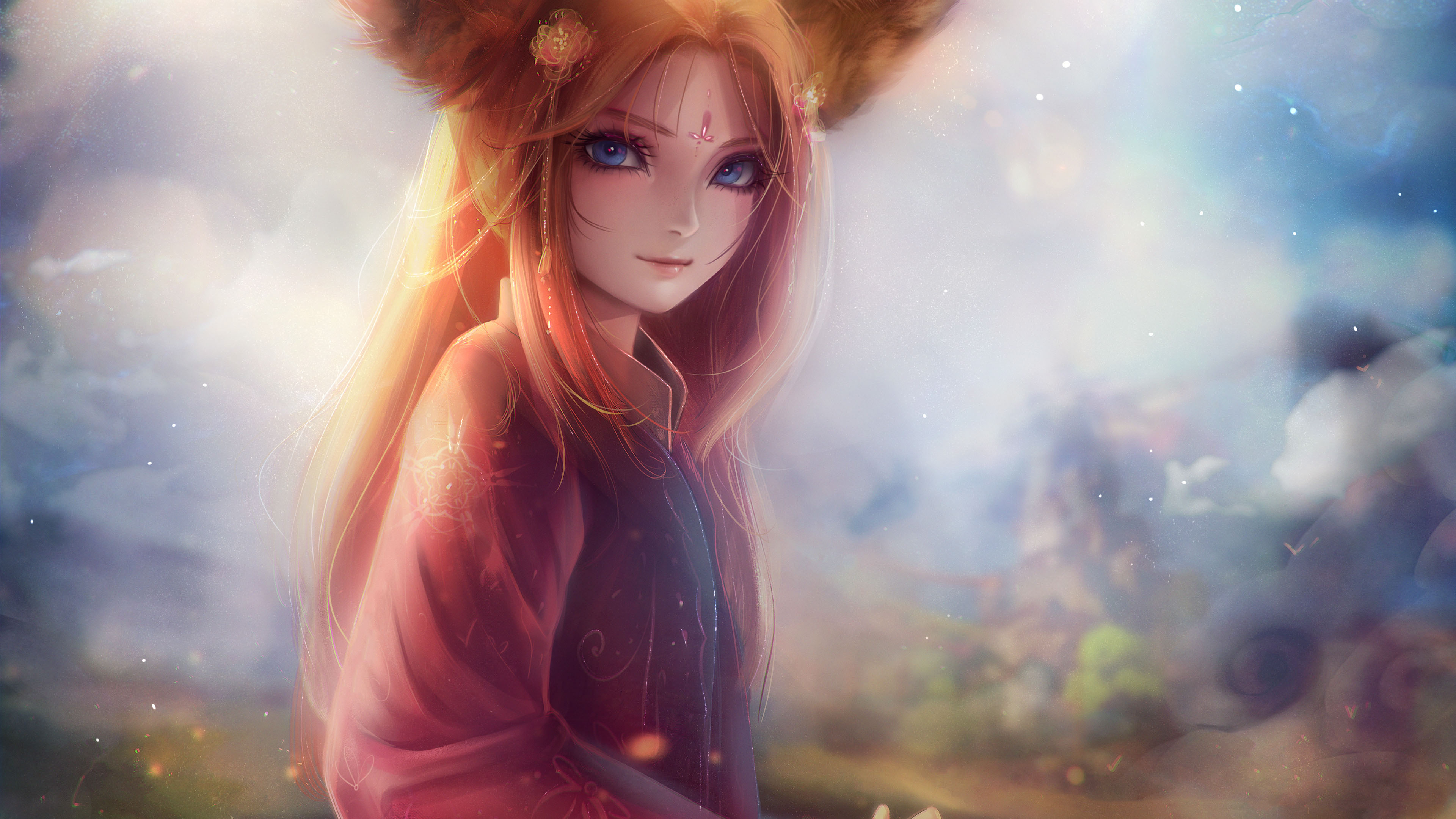 奇幻,大眼睛,精灵