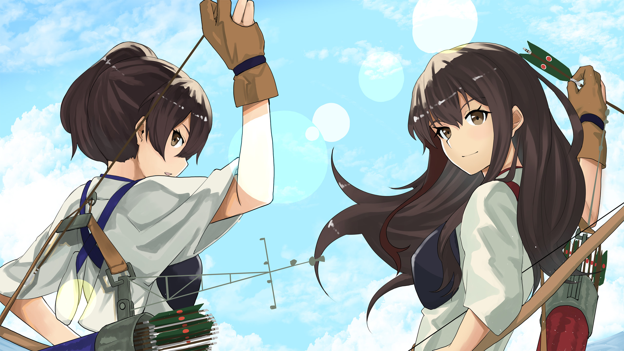 弓箭,比赛,阳光,长发女孩