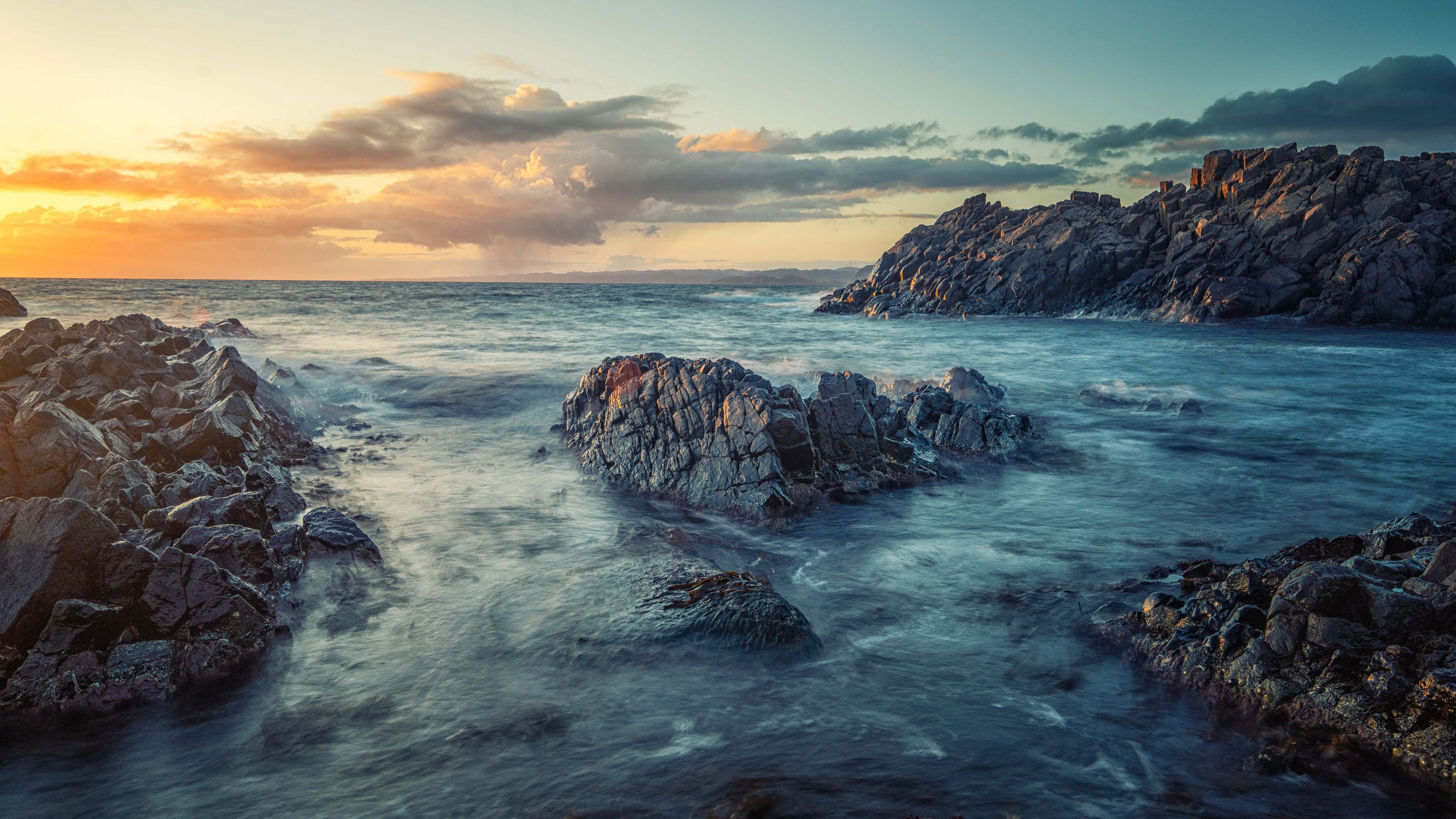 海洋天堂,海浪,礁石,日出