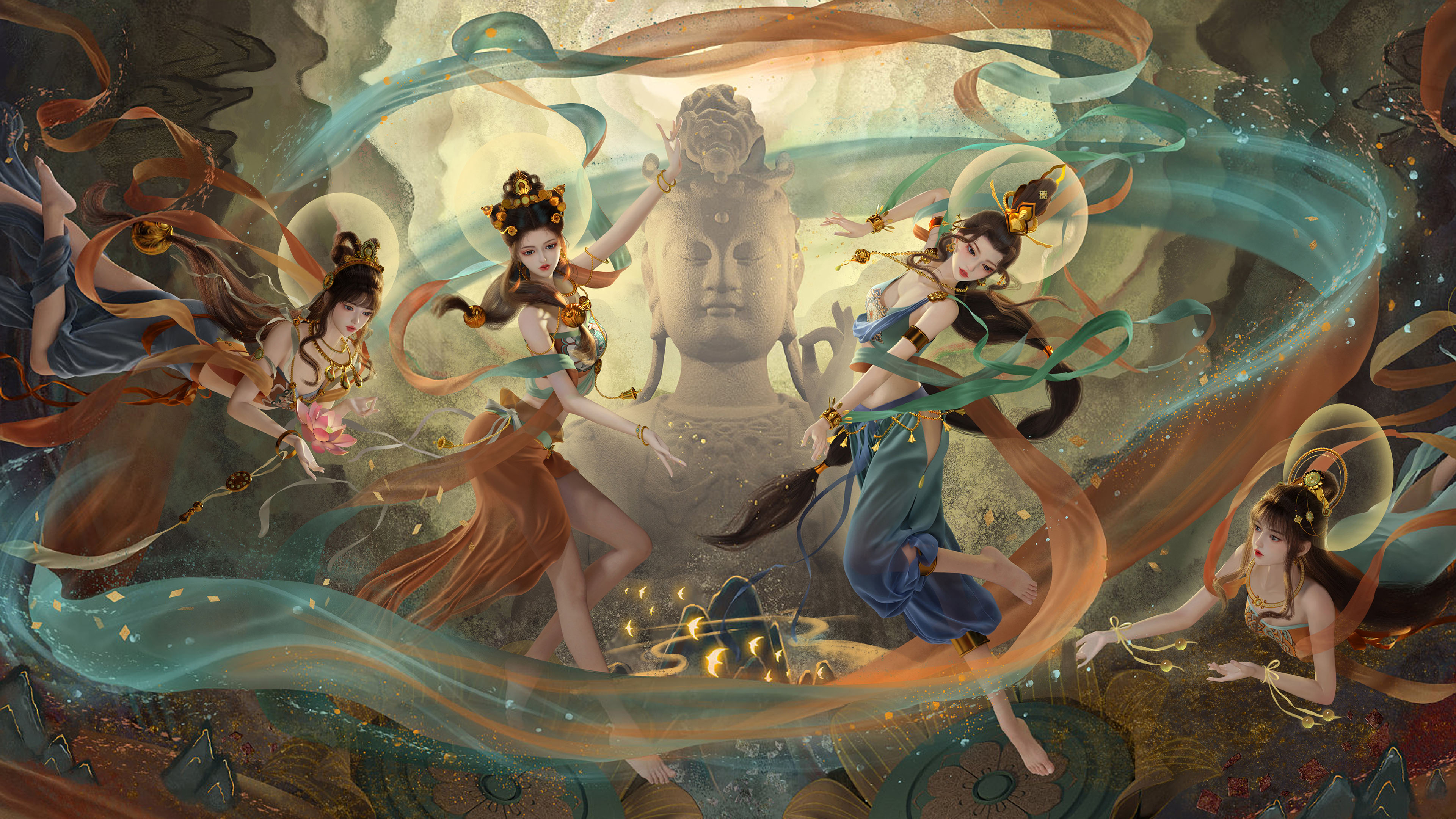 敦煌,飞天,佛像,舞蹈,