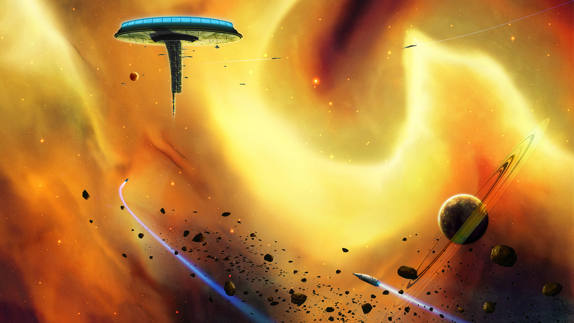 宇宙飞船,行星,陨石,科技