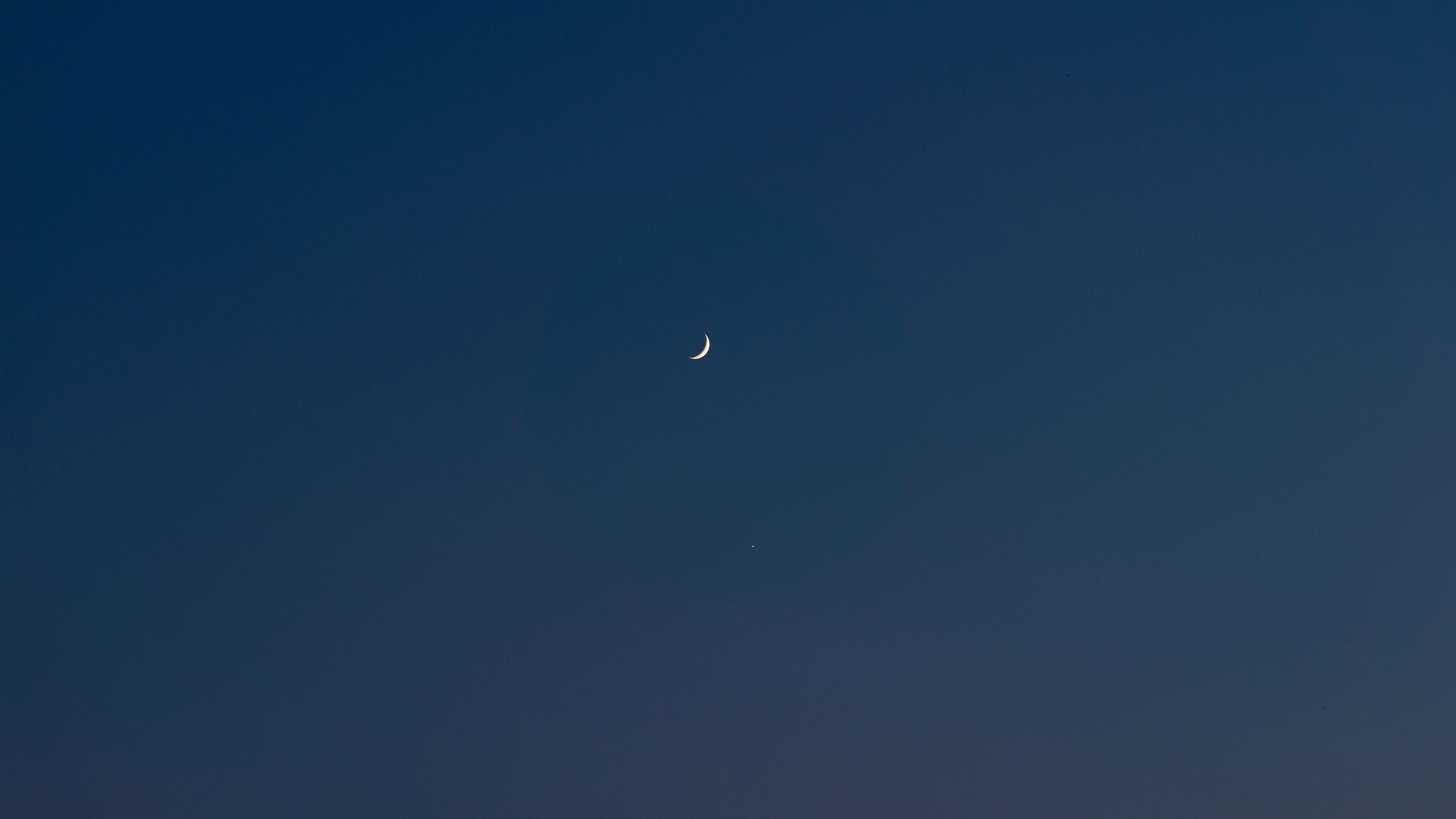 月牙,深夜,月亮