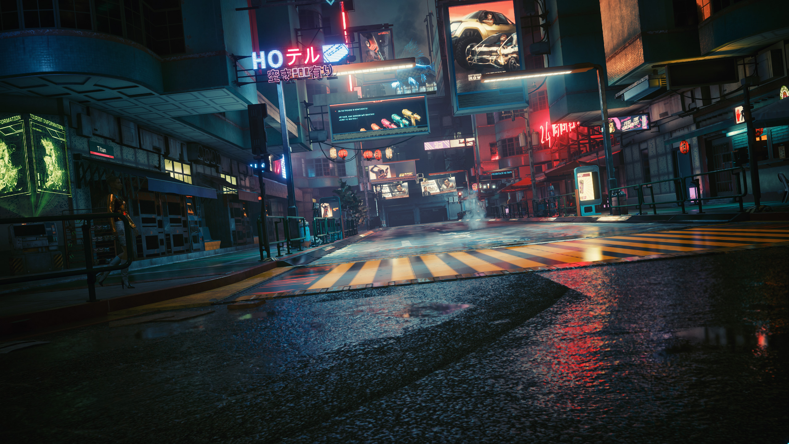 主机游戏,赛博朋克,深夜,城市,斑马线