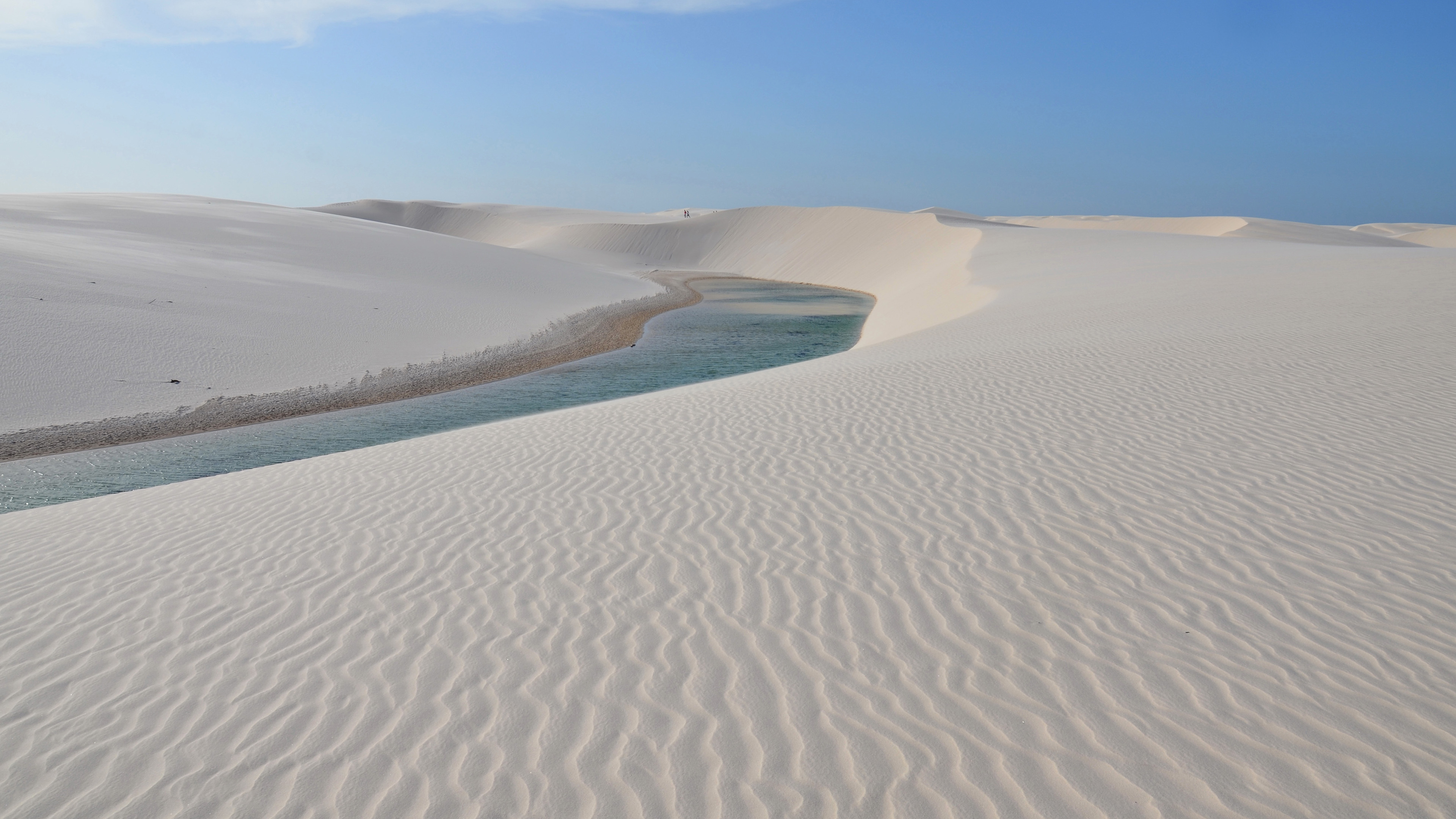 自然风光,沙漠,白沙,河流