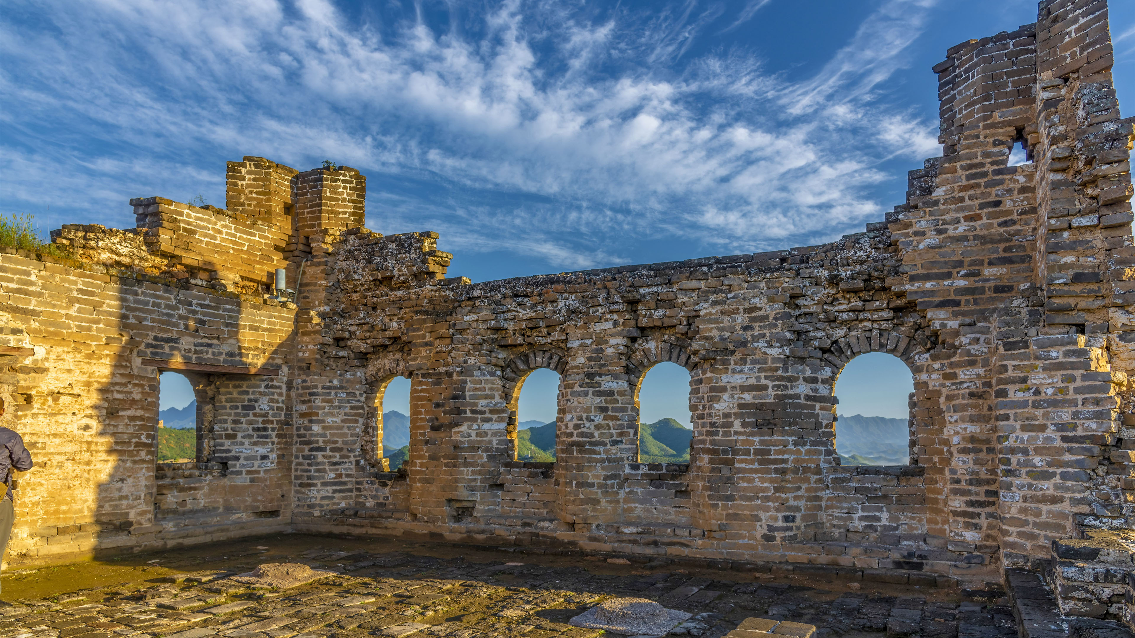 古迹,废弃城墙,蓝天