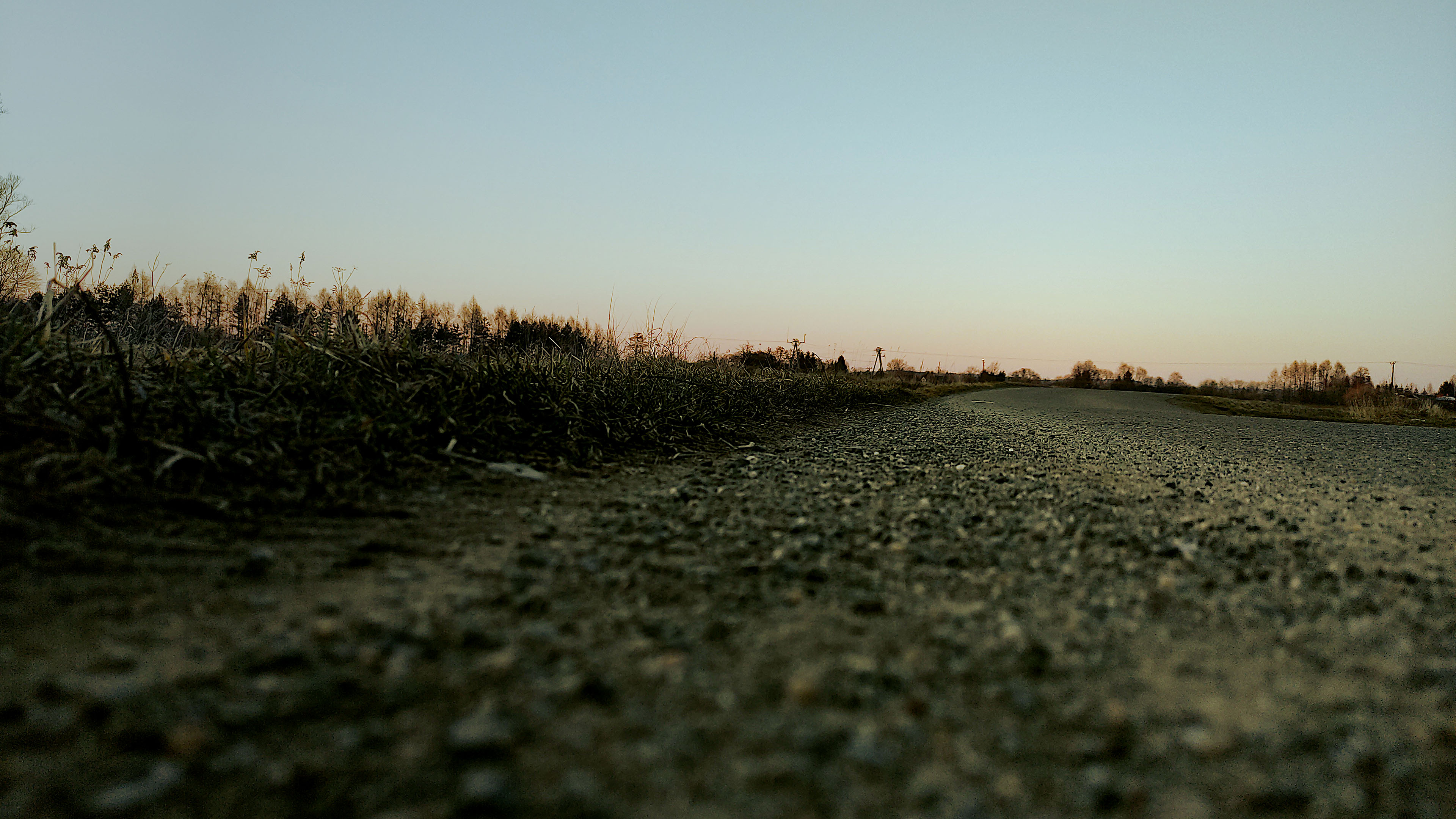 落日余晖,夜幕,郊外,晚霞