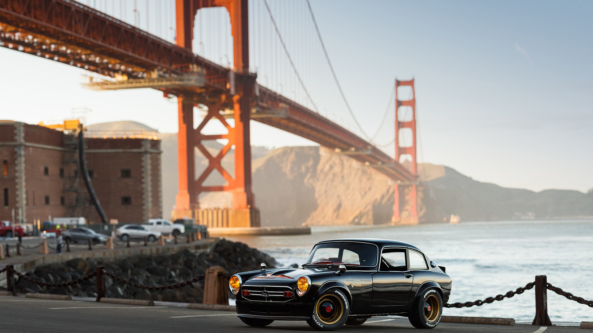 本田,复古,轿车,金门大桥