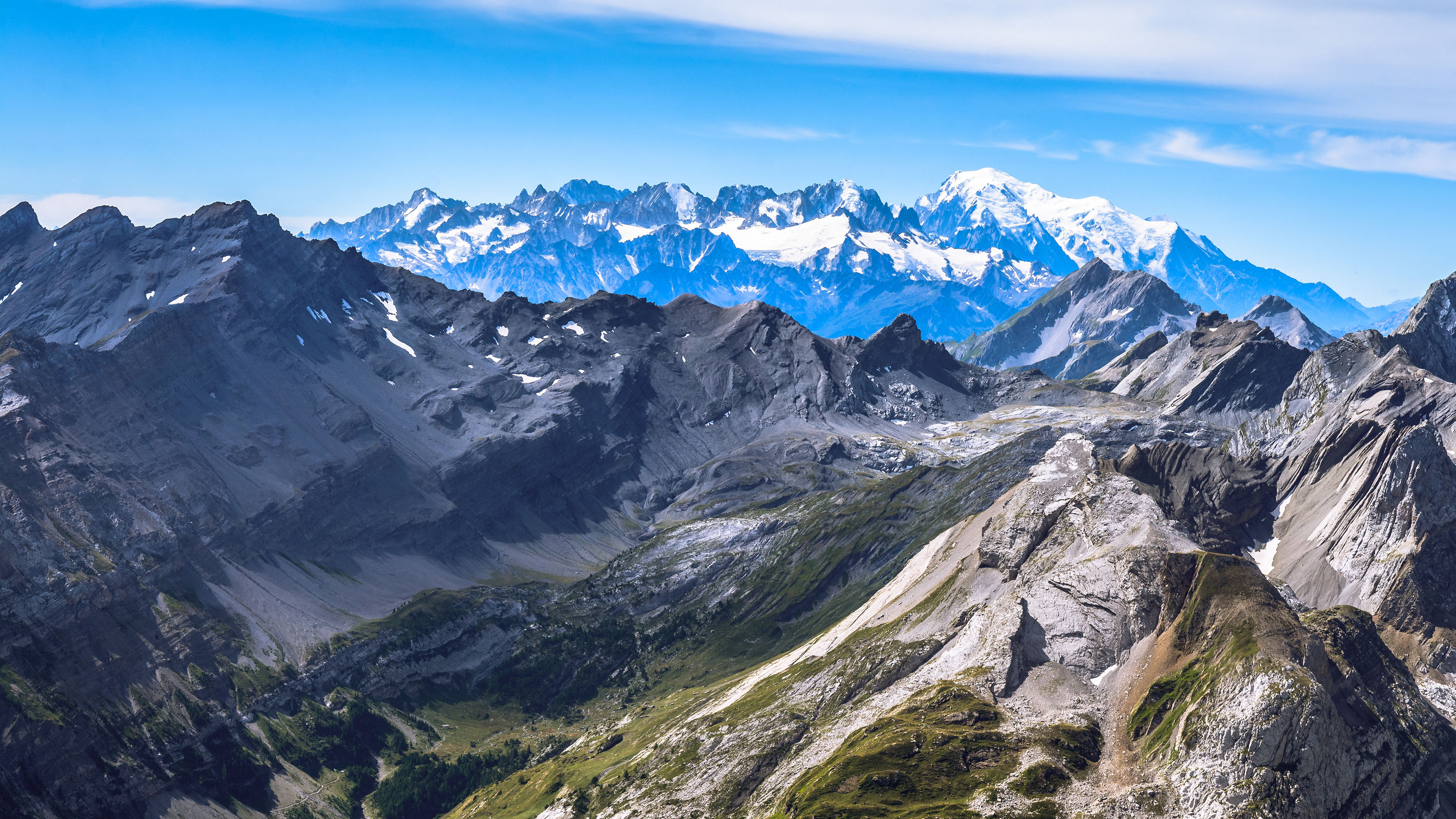 自然风光,山峰,雪山,群山