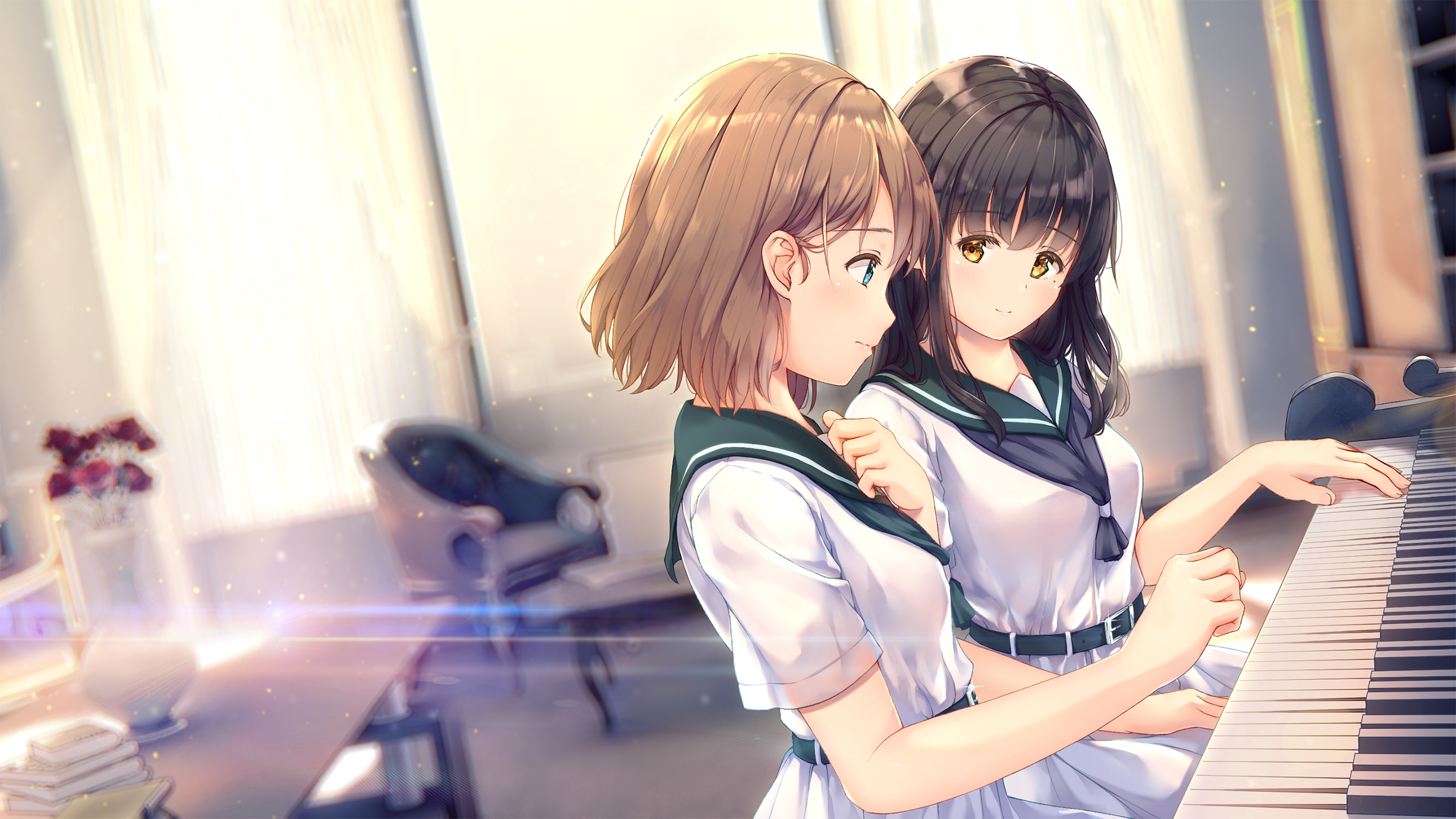 钢琴,午后阳光,音乐