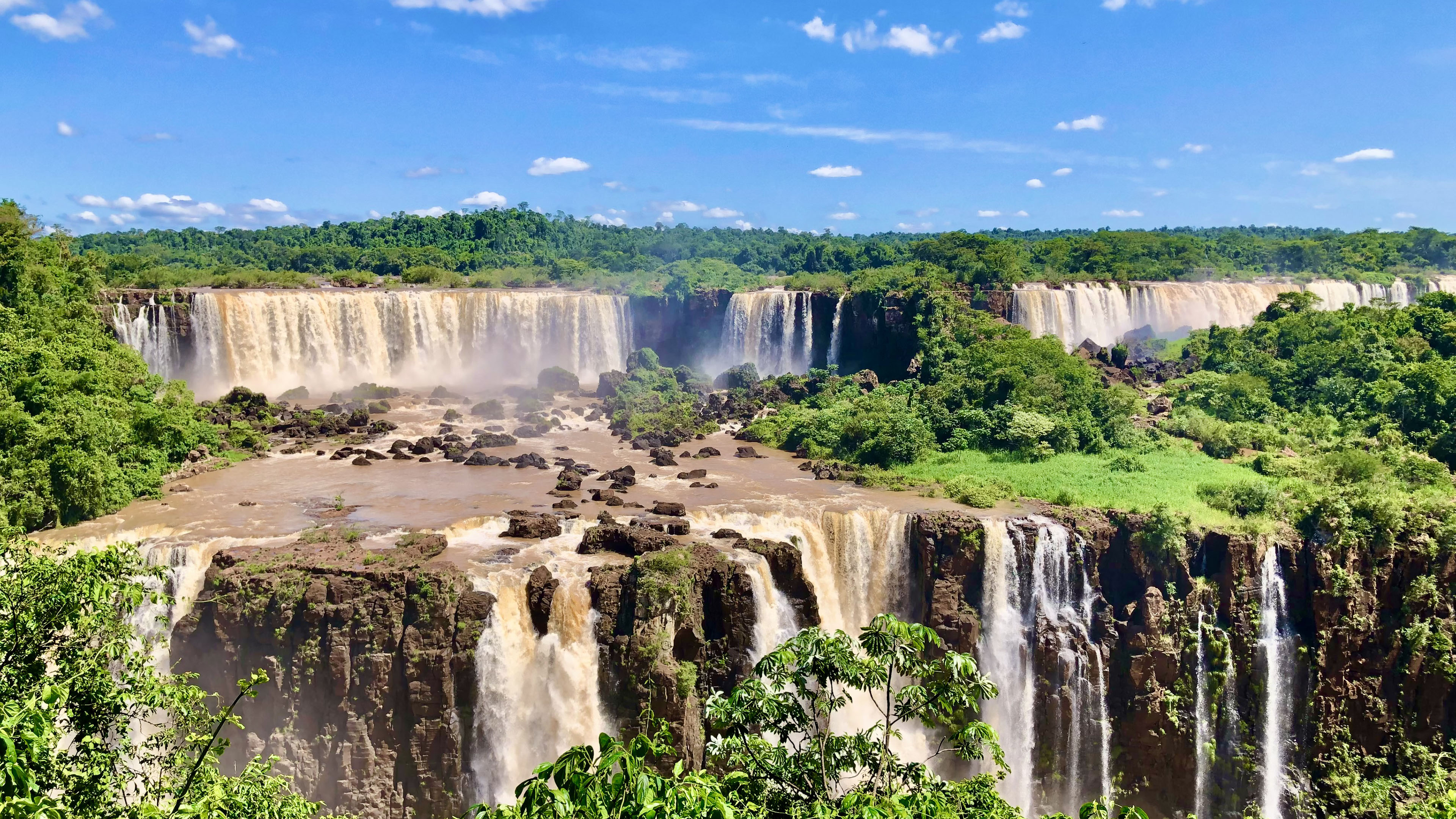 自然风光,瀑布,壮观,蓝天