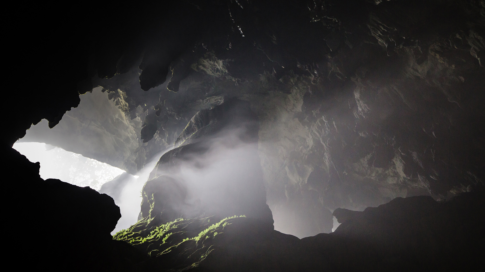 自然风光,洞窟,寒松洞,阳光