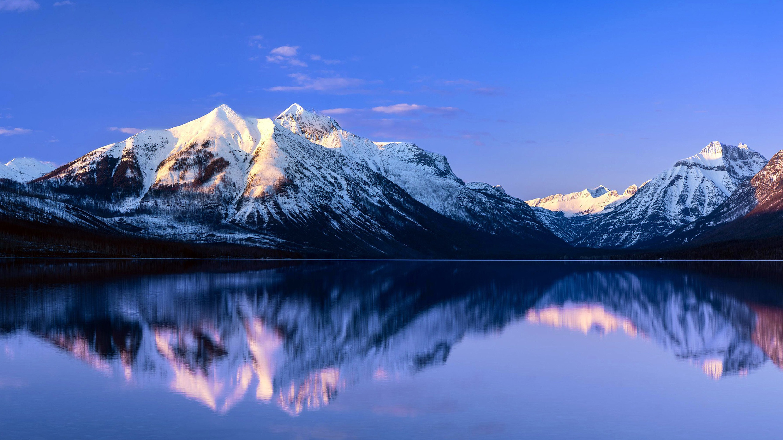 自然风光,雪山,倒影