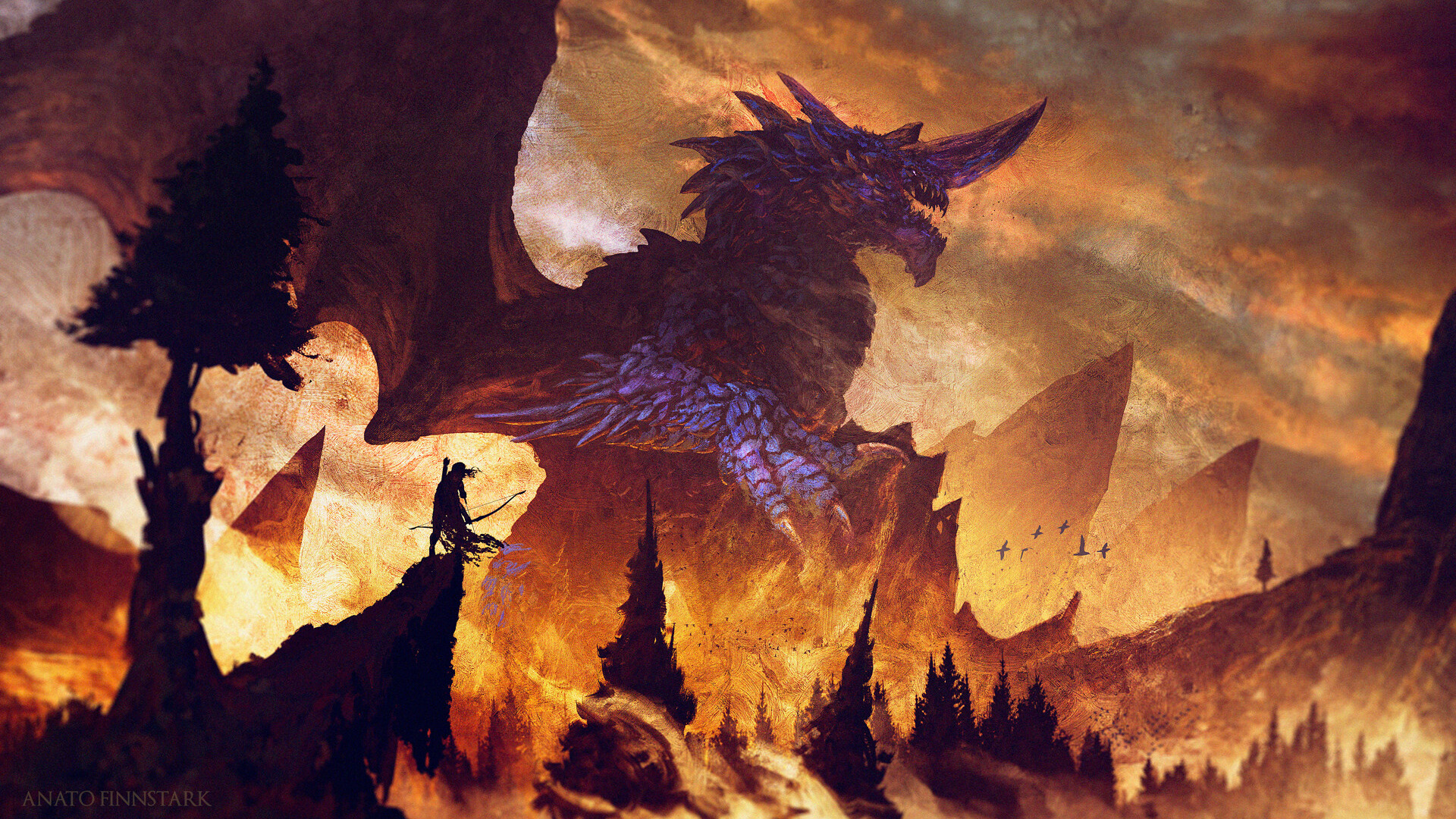 巨龙,龙息,火海