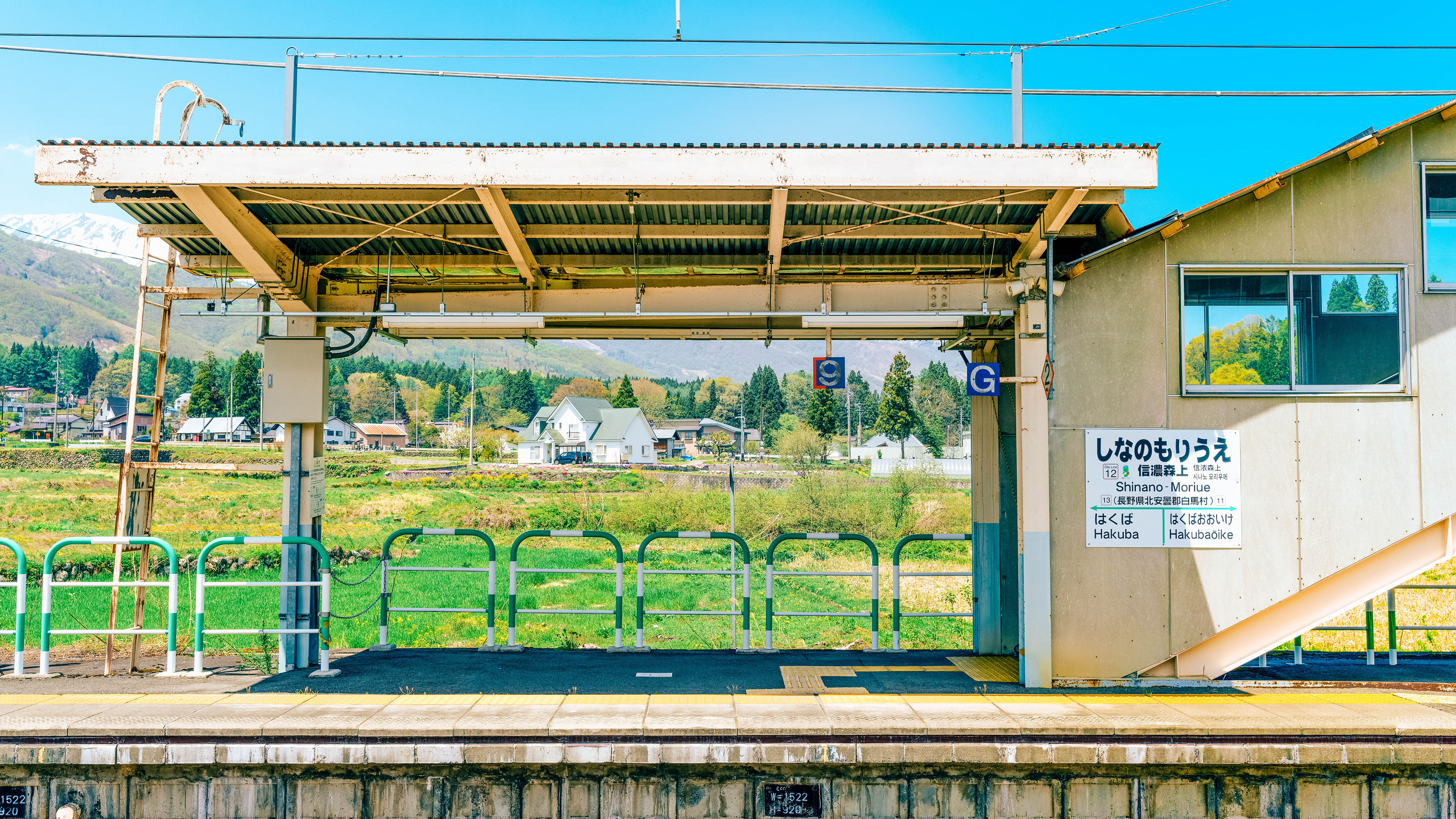 炎炎夏日,车站,月台,乡村