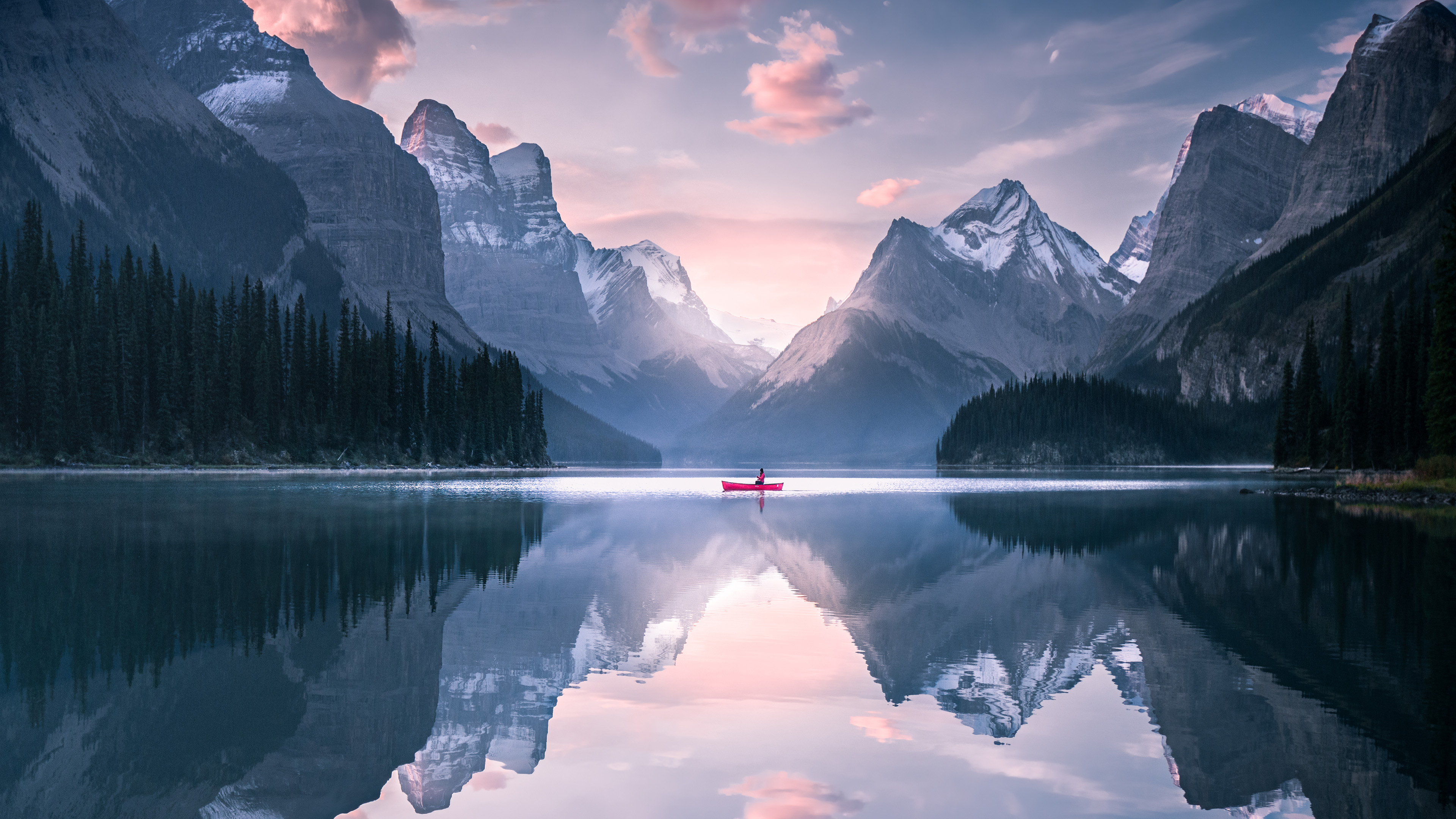 自然风光,倒影,雪山