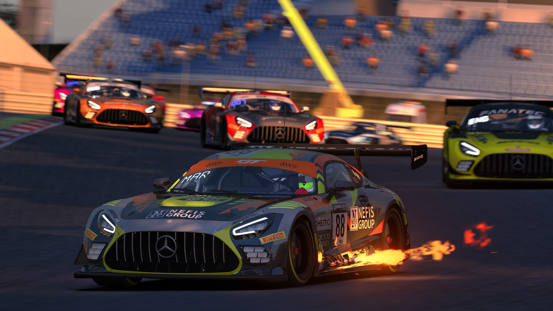 奔驰,跑车,赛车,火焰