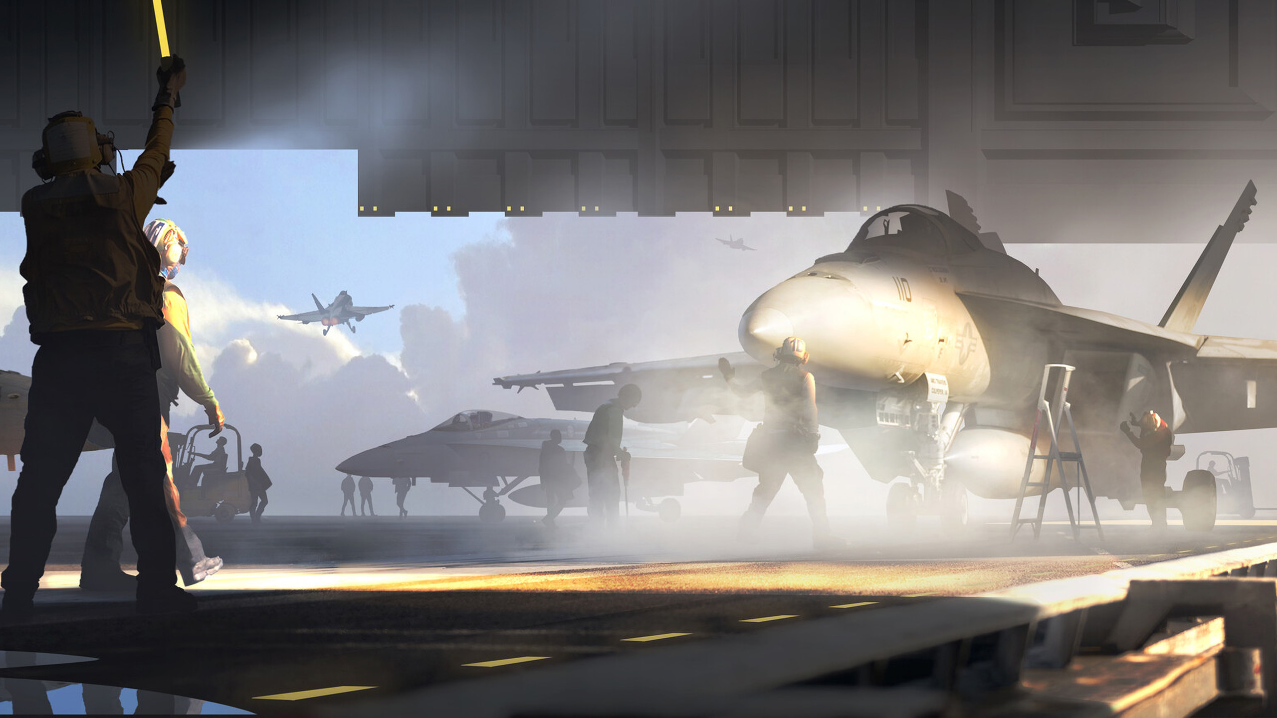 航空母舰,战斗机,指挥员