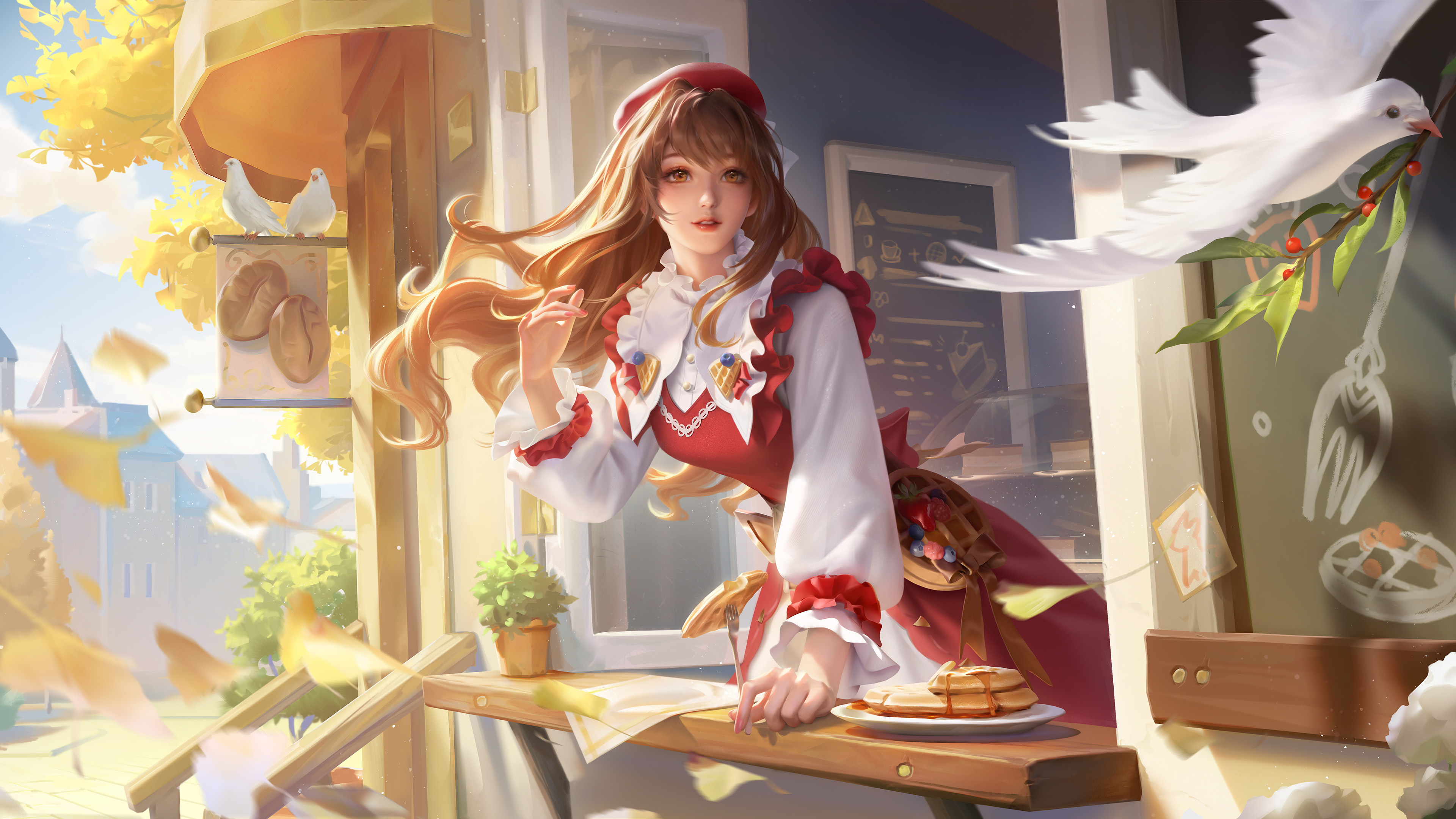 王者荣耀,白鸽,窗台