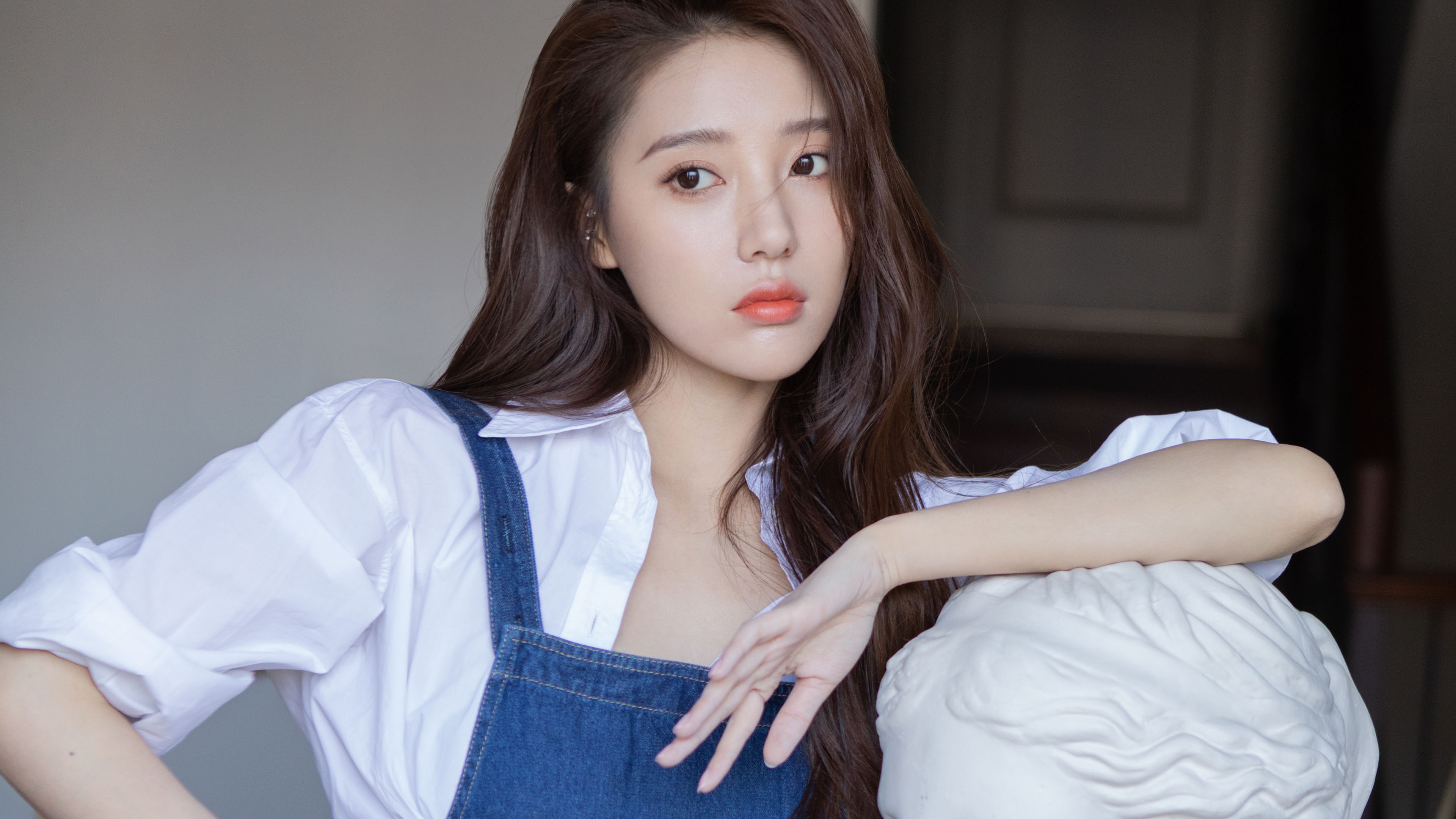 女明星,安泳畅,背带裤