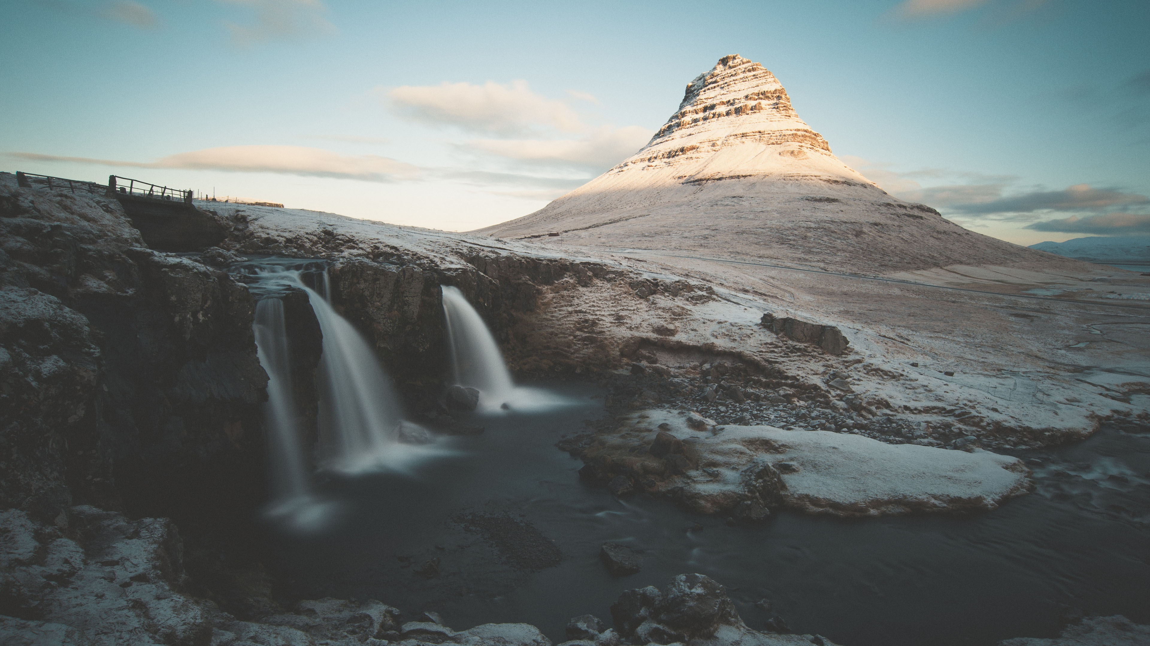 自然风光,瀑布,山坡,山峰