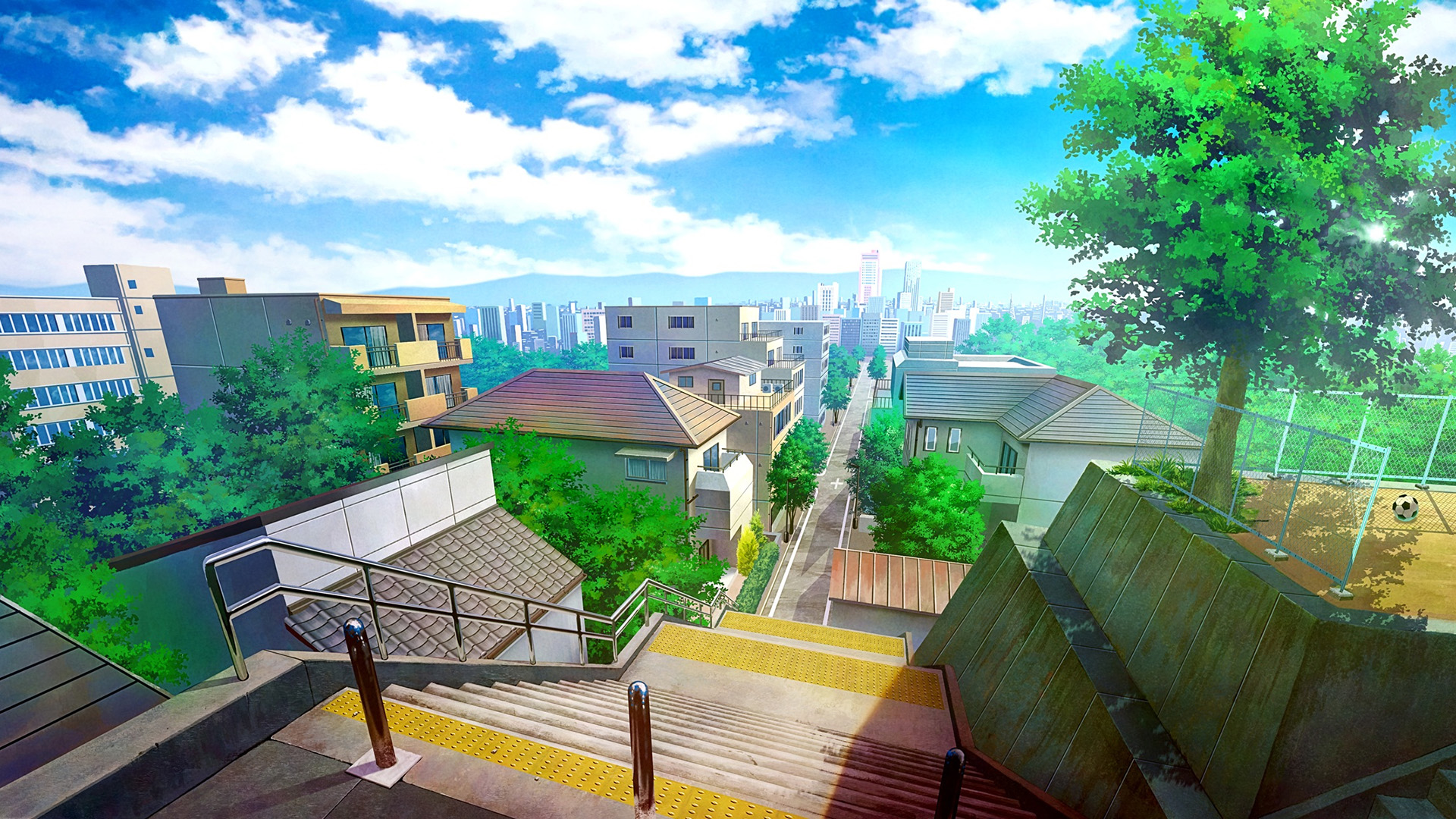 足球,台阶,小镇,步梯