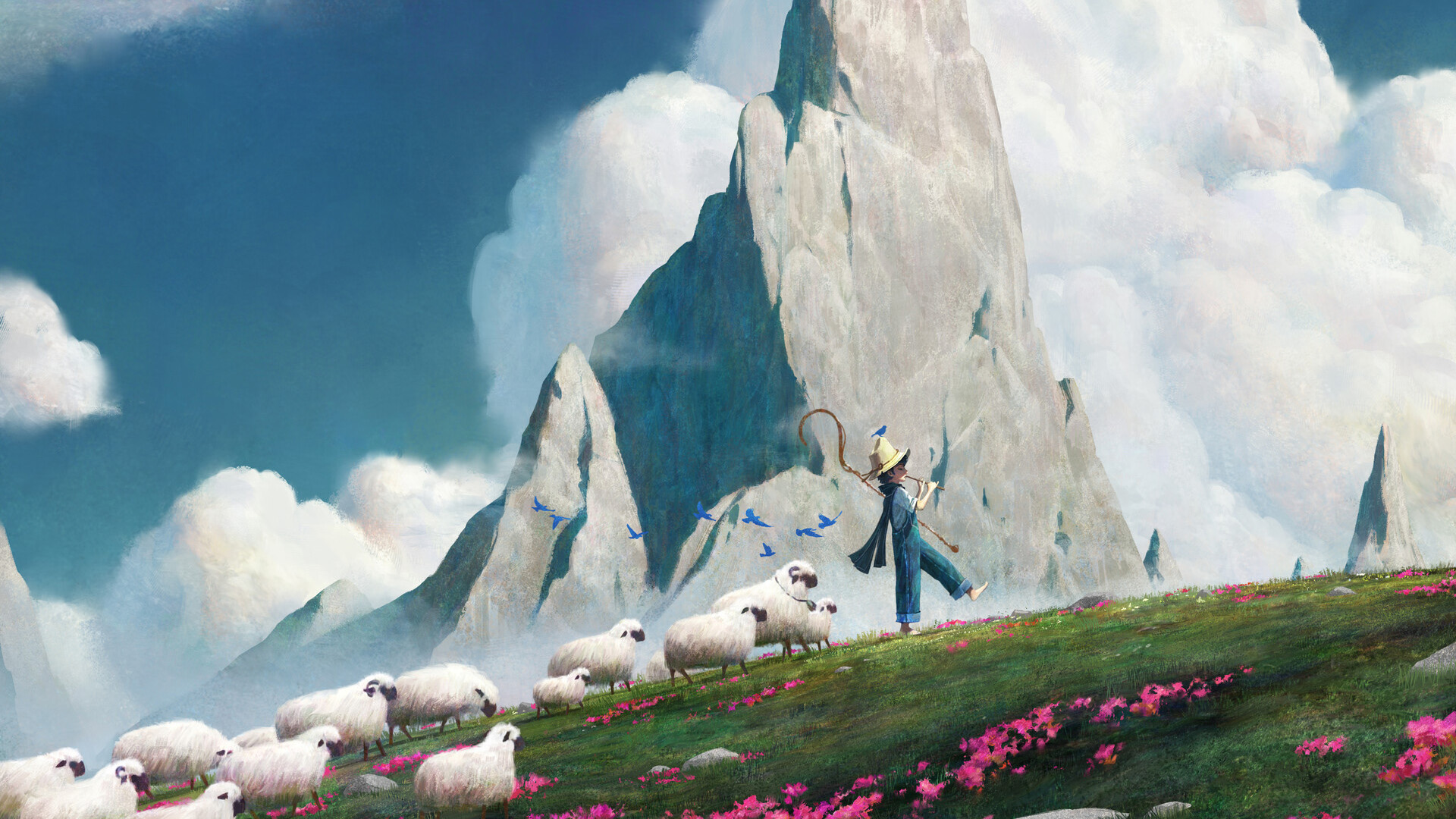 绵阳,童话,草地,花丛