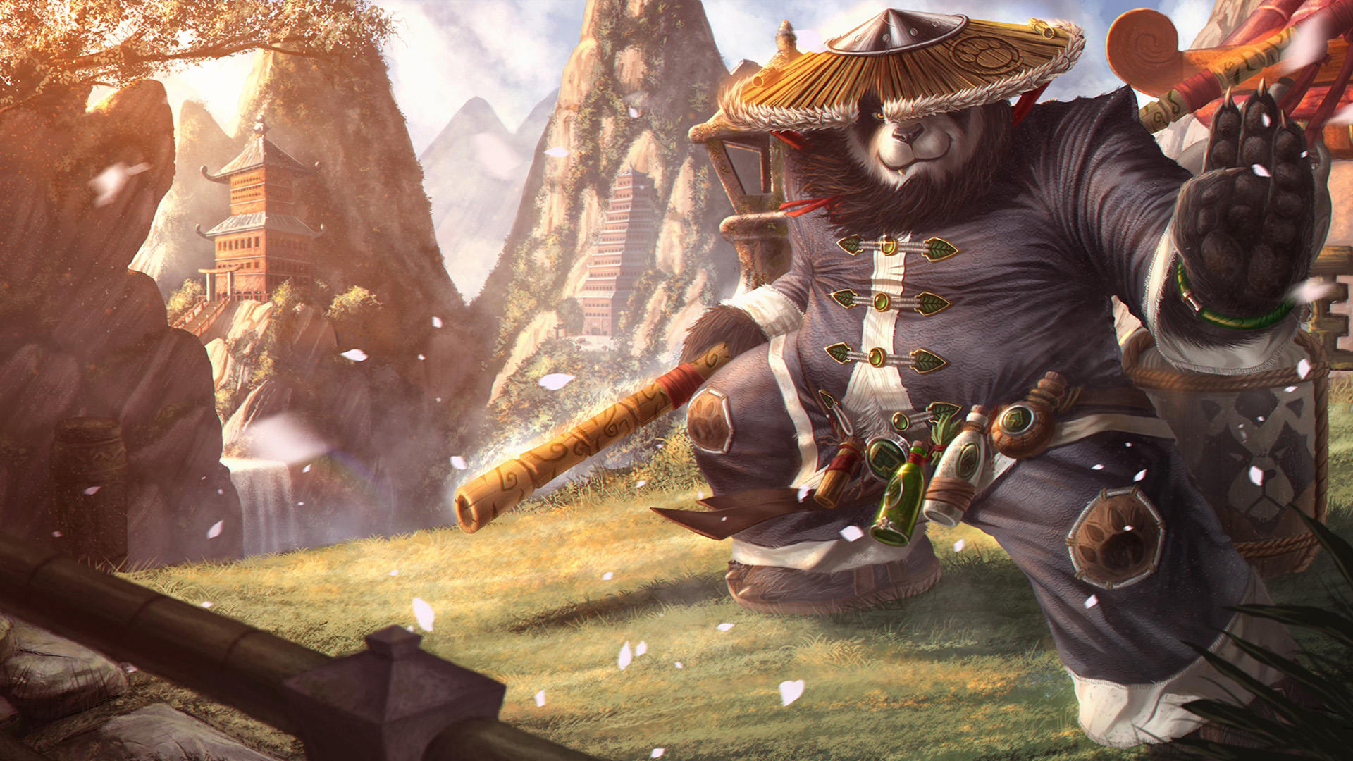 功夫熊猫,斗笠,酒瓶,武术