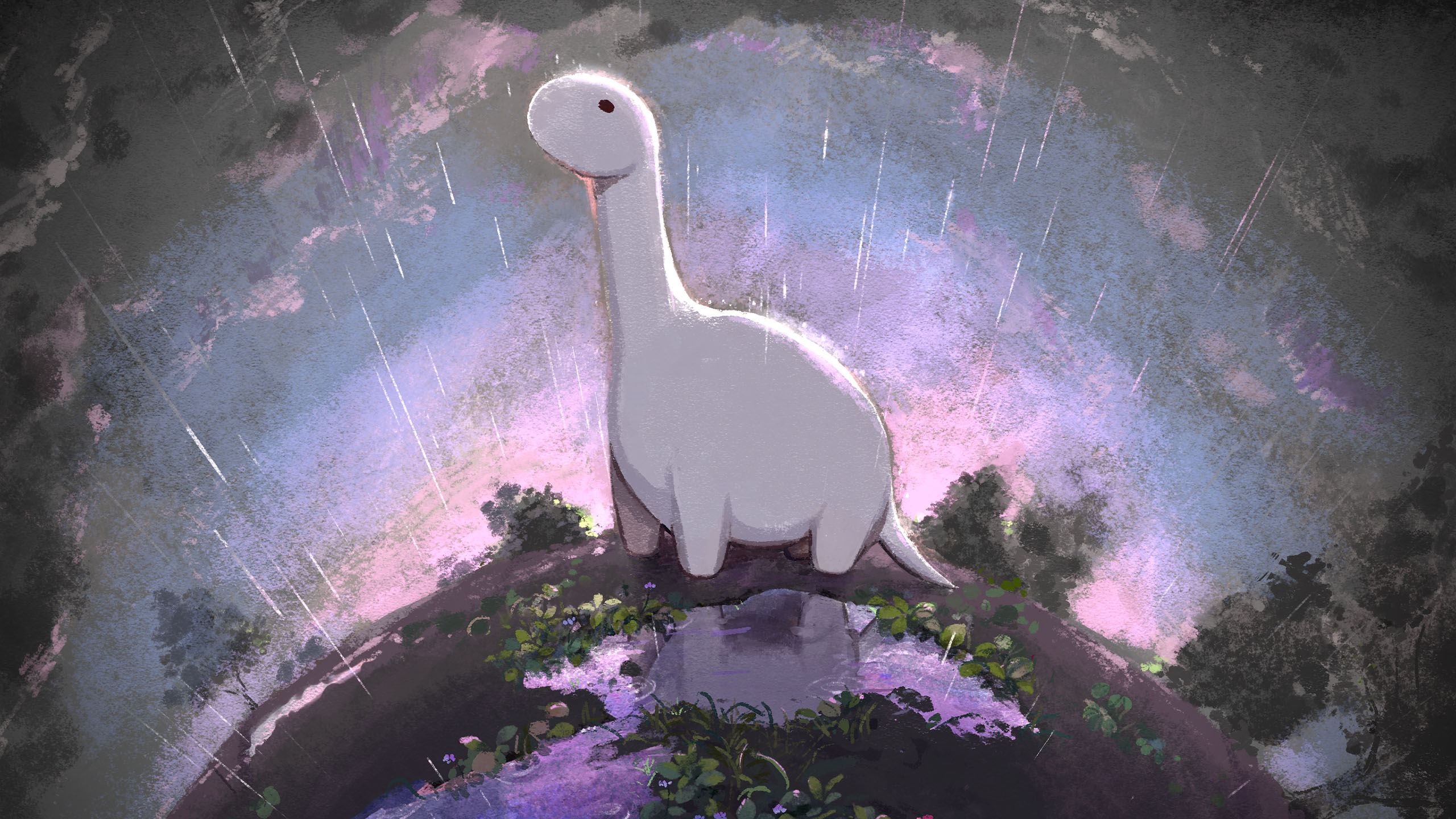 星球,白恐龙,下雨