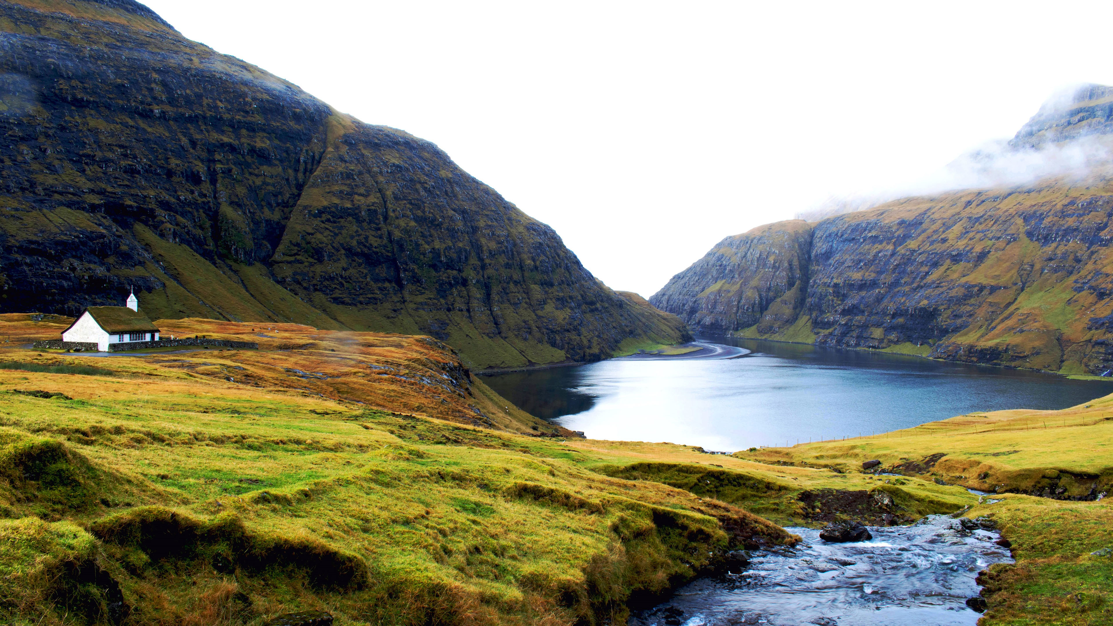 自然风光,高原,山谷,湖泊