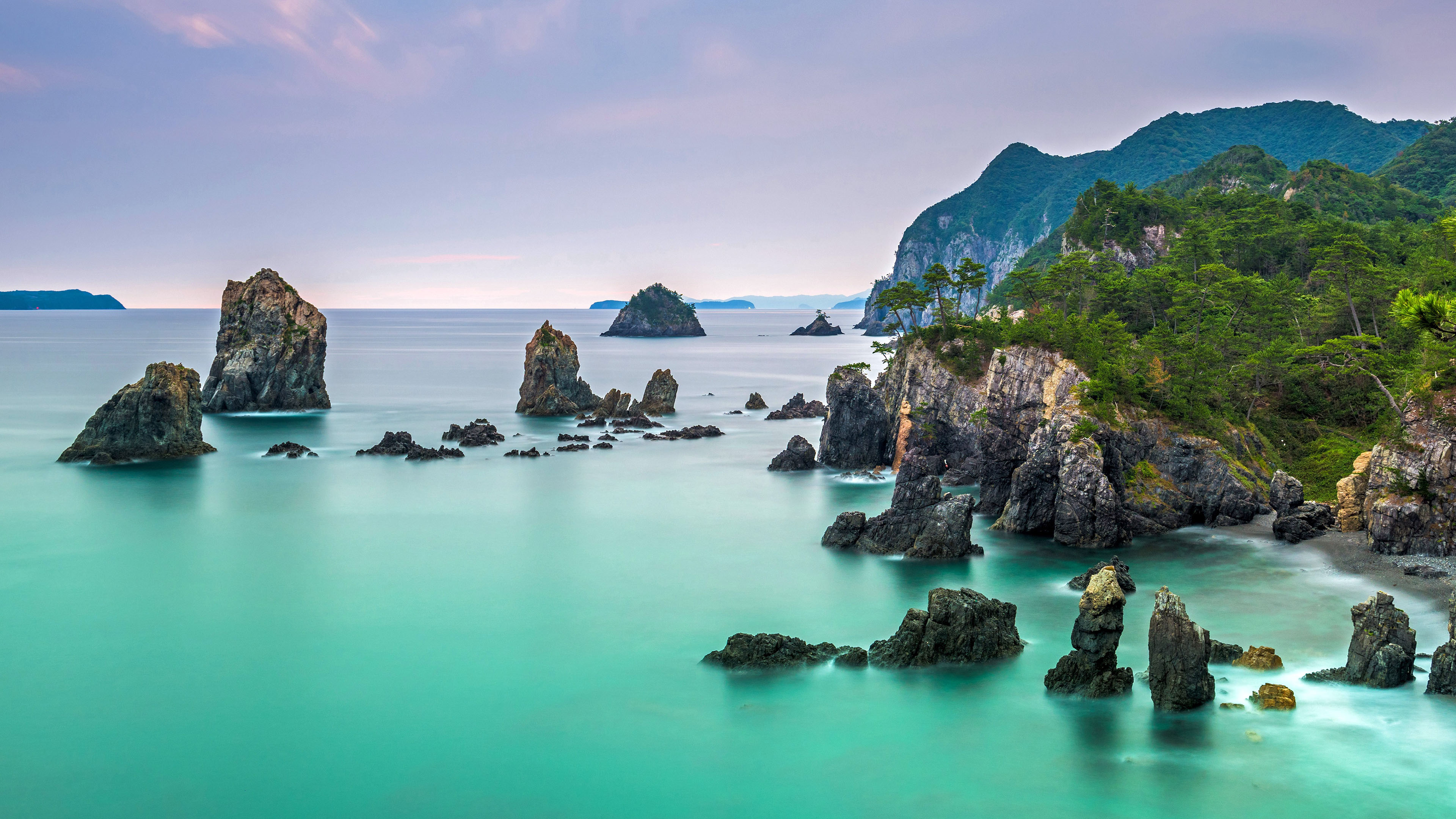 海洋天堂,海岸,礁石,海天相接