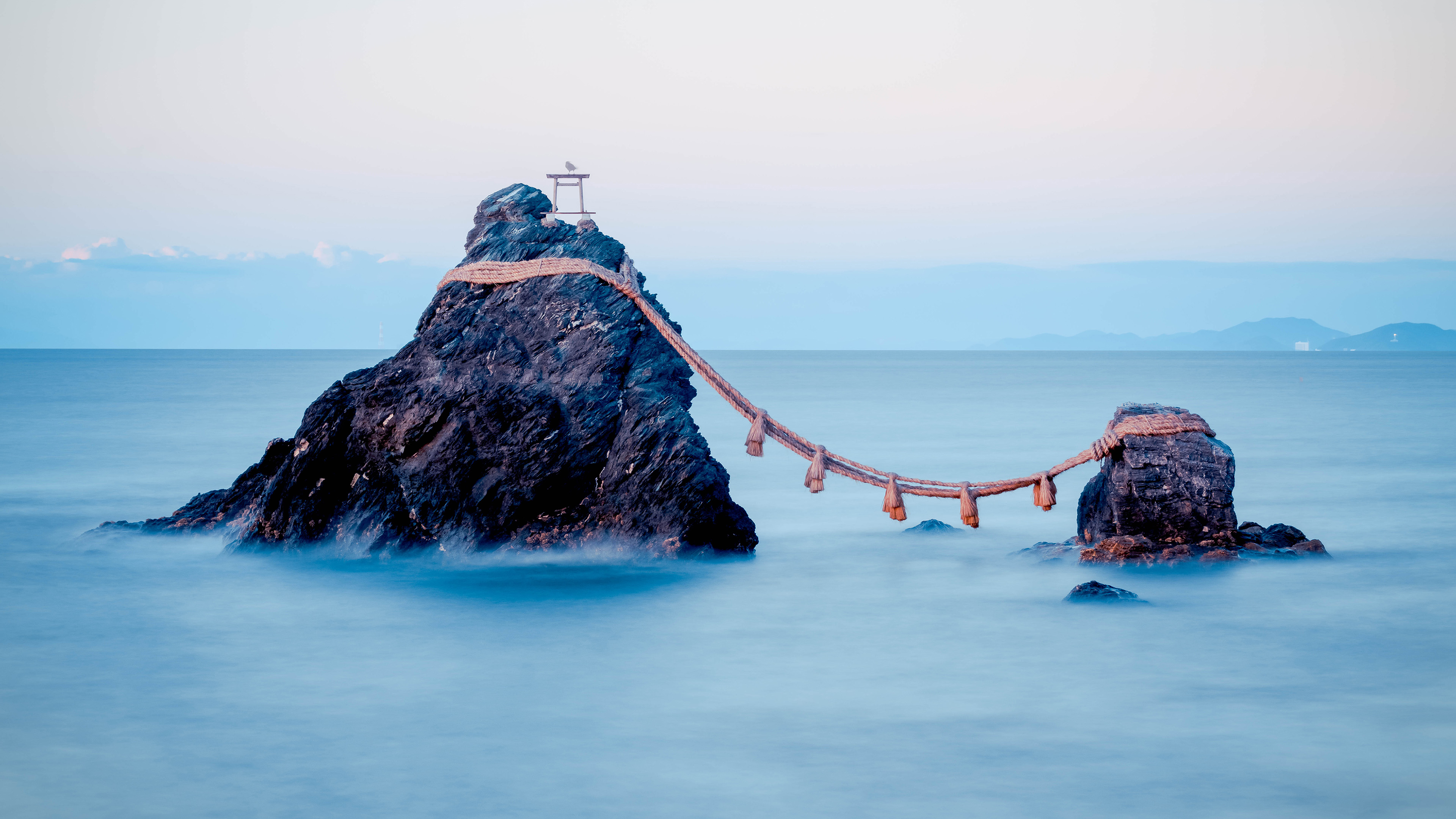 海洋天堂,礁石,母子相连