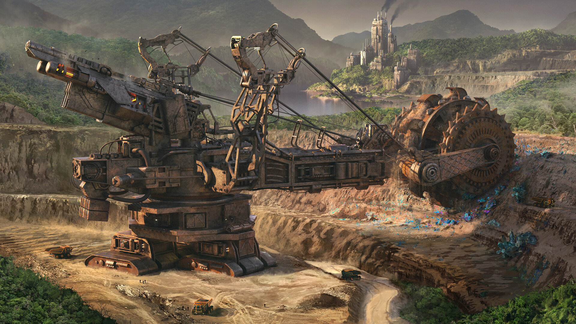 主机游戏,挖掘机,机械