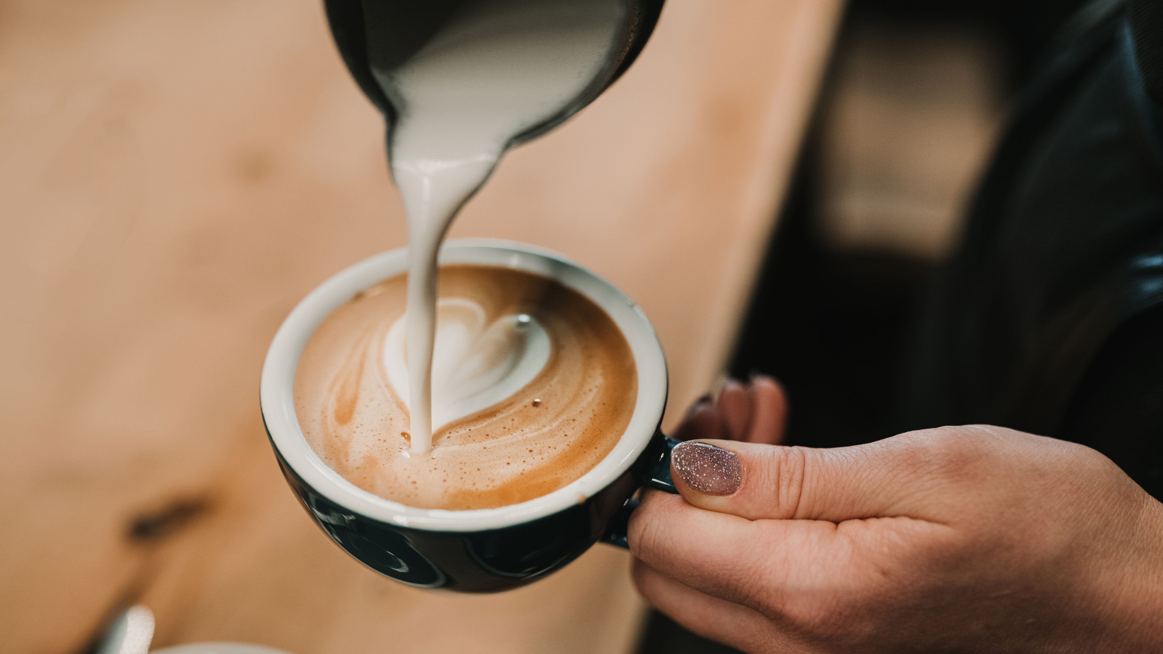 舒缓压力,咖啡,爱心,牛奶