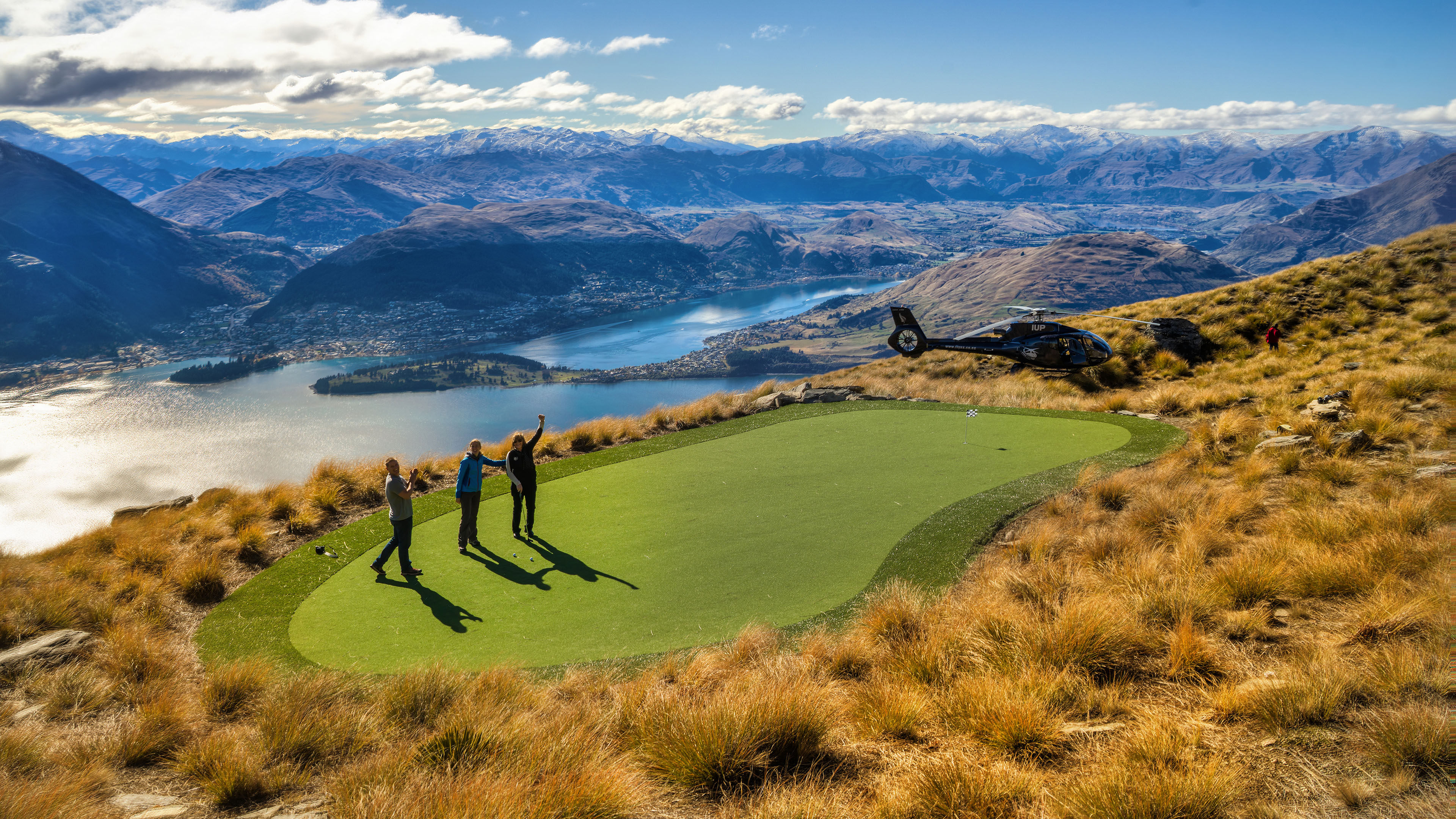 自然风光,直升机,新西兰,飞机坪
